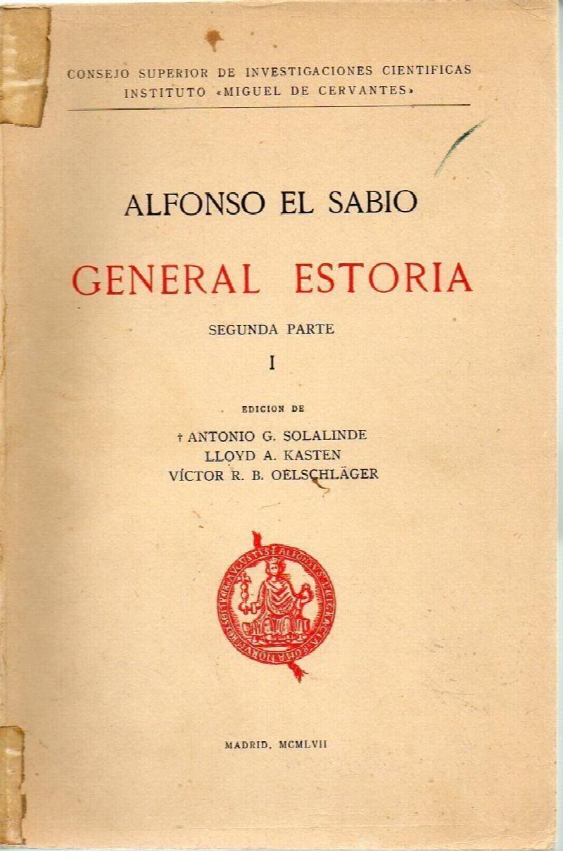 Image for Alfonso El Sabio General Estoria Segunda Parte Vol I