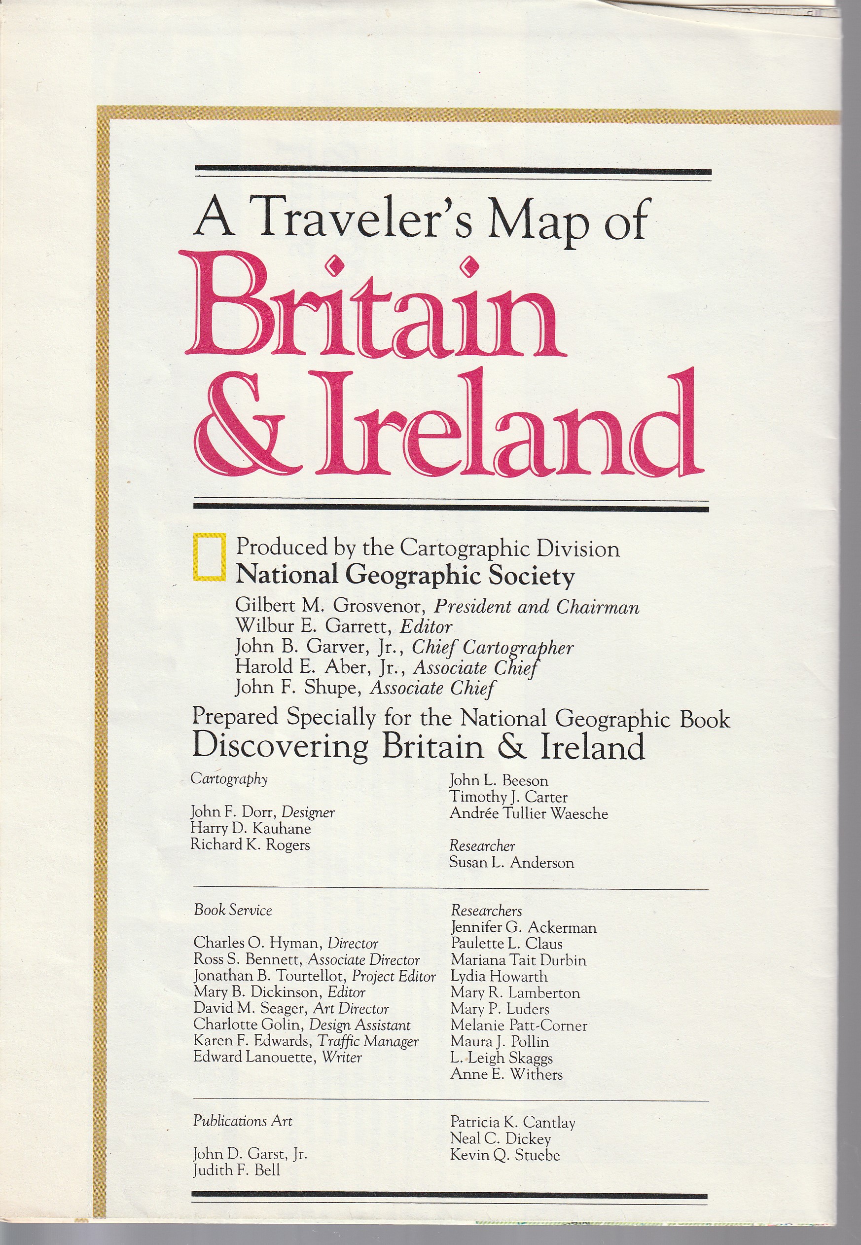 A Traveler's Map of Britain and Ireland