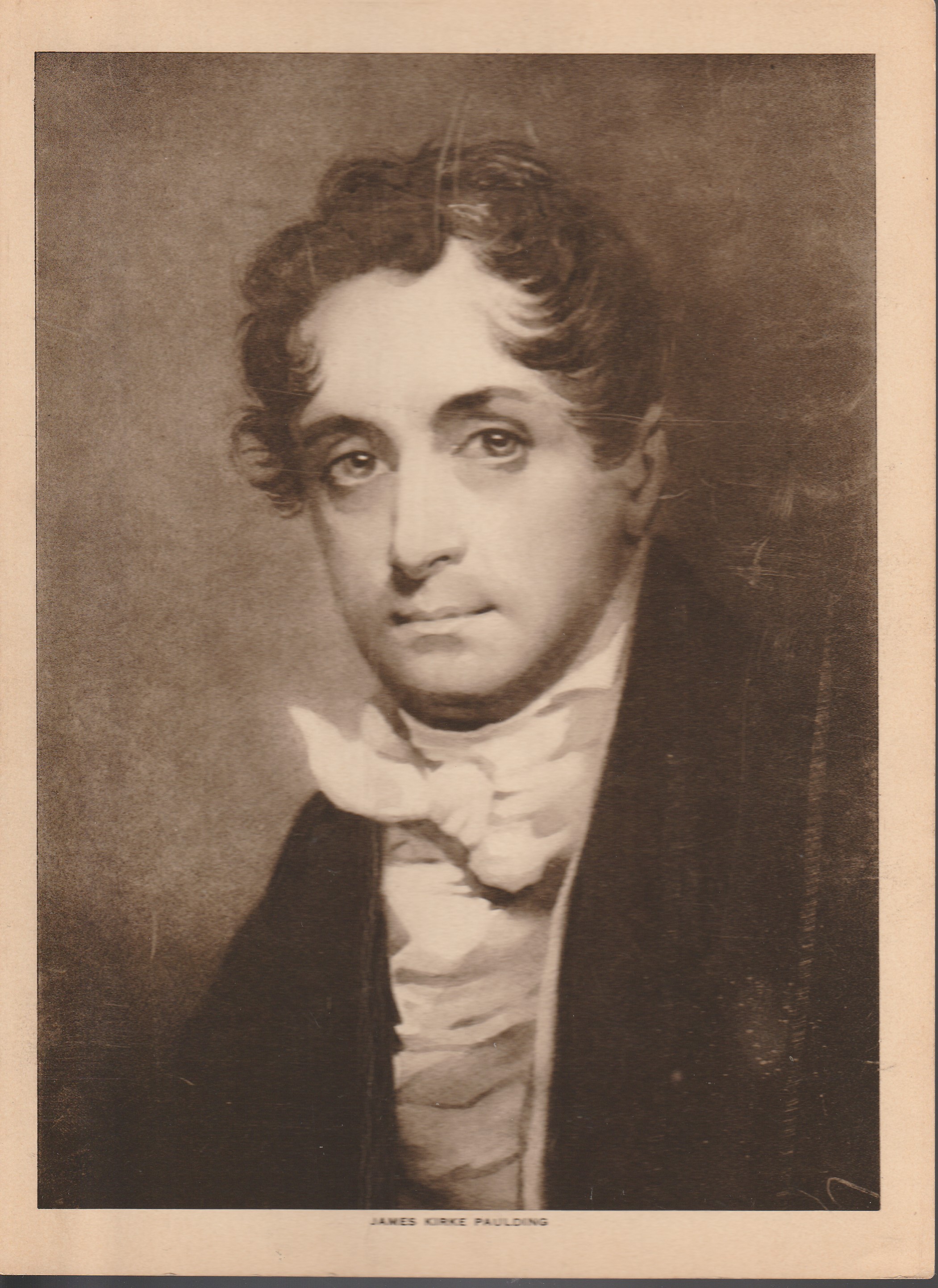 James Kirke Paulding Pioneer Writer Politician 1910 Gravure Print, Biography