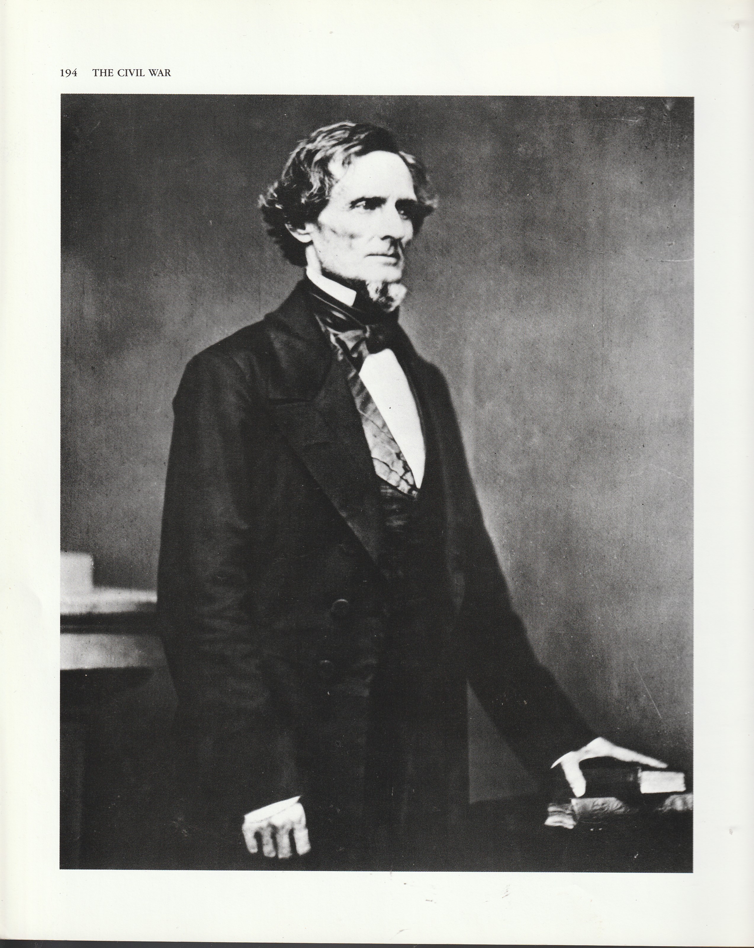 Jefferson Davis, President Confederacy Civil War Photo From Book; Storehouse