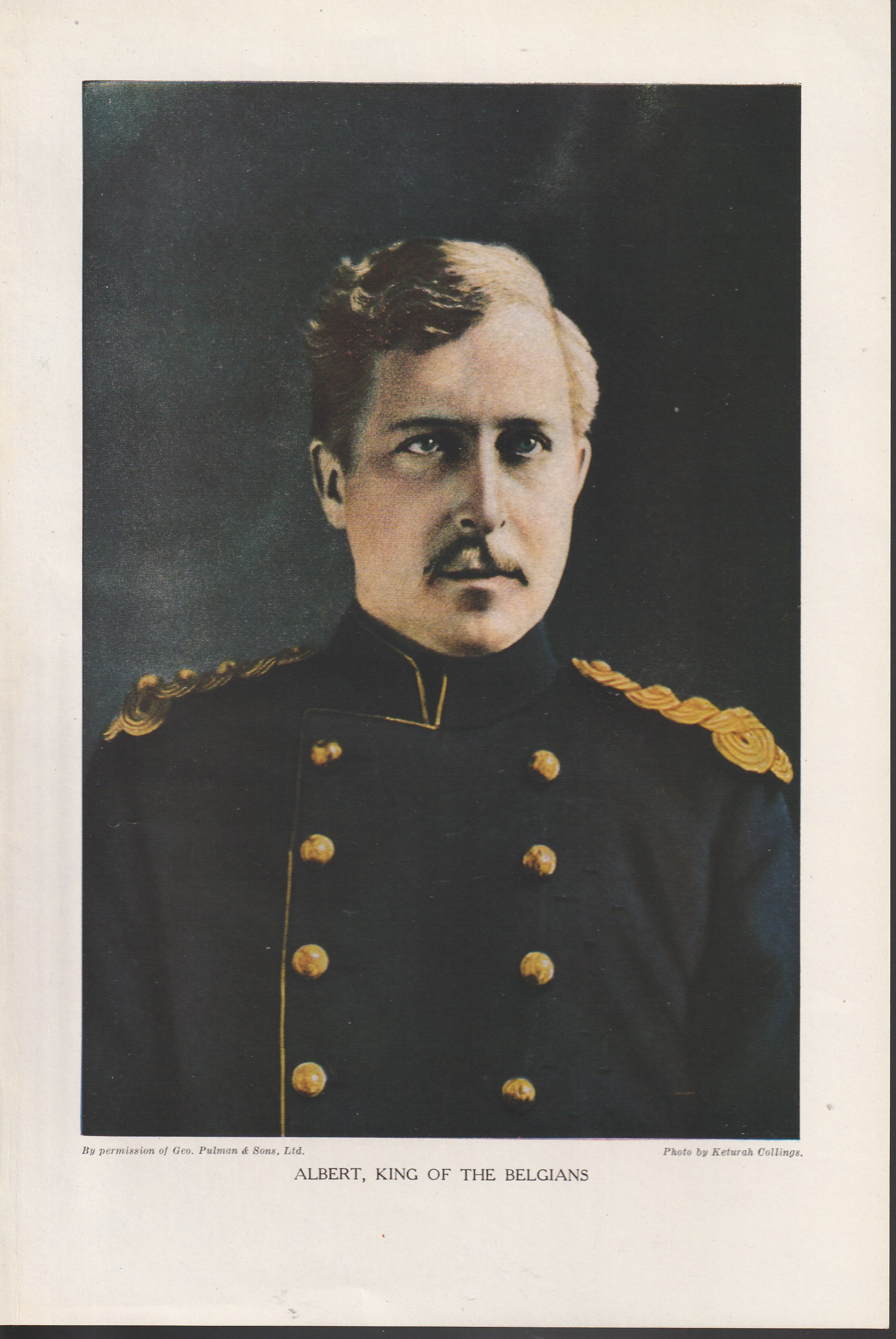Albert I King of the Belgians, Photo from Book 1920 or earlier.