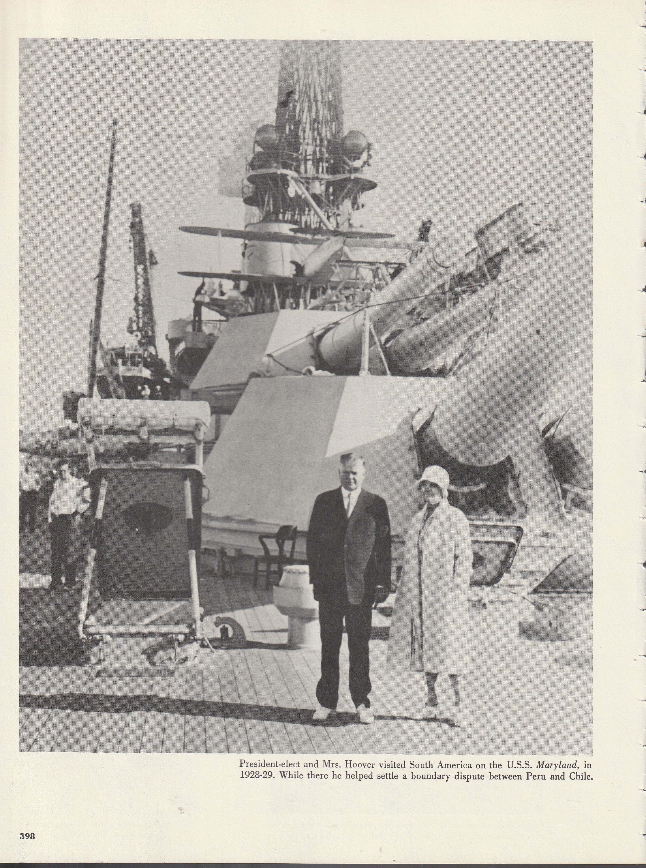 Herbert Hoover & Wife on USS Maryland, South America Visit 1928-29; AL Smith, Photos from Book