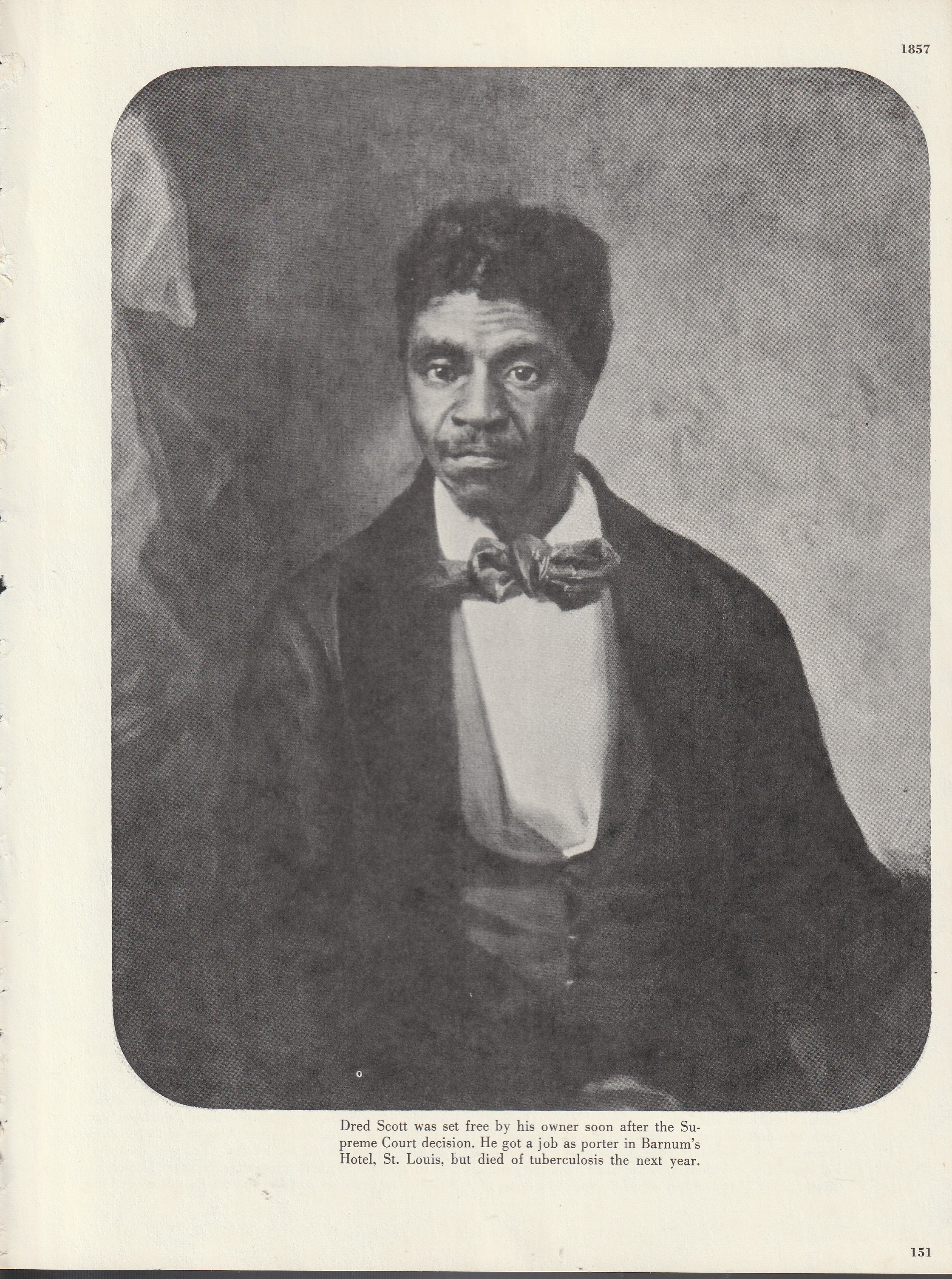 Dred Scott Portrait 1857 ; Abraham Lincoln 1858 Two-Sided Photos FROM BOOK