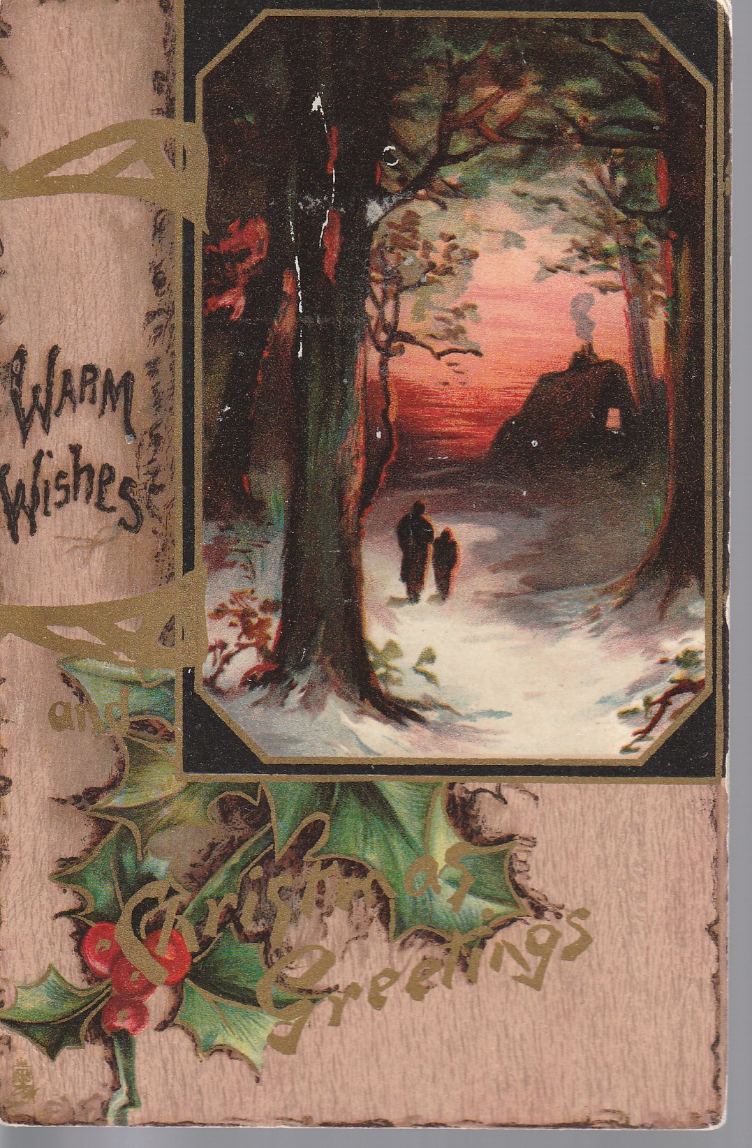 Tuck's Post Card 1908 Christmas Greeting 1 Canada Post King George V Windsor NS