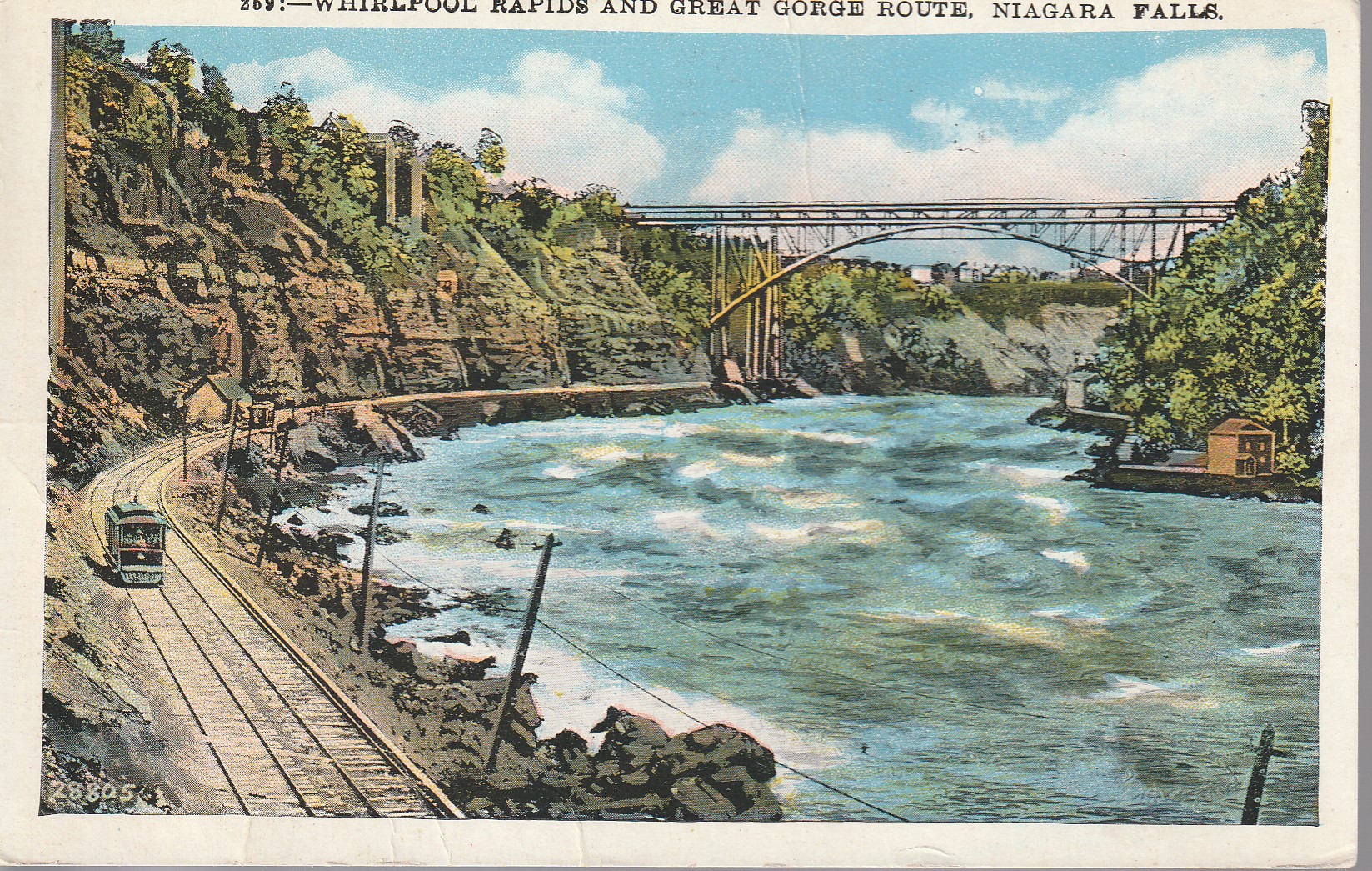 Whirlpool Rapids & Great Gorge Route, Niagra Falls 1931 Postcard, 1 Franklin