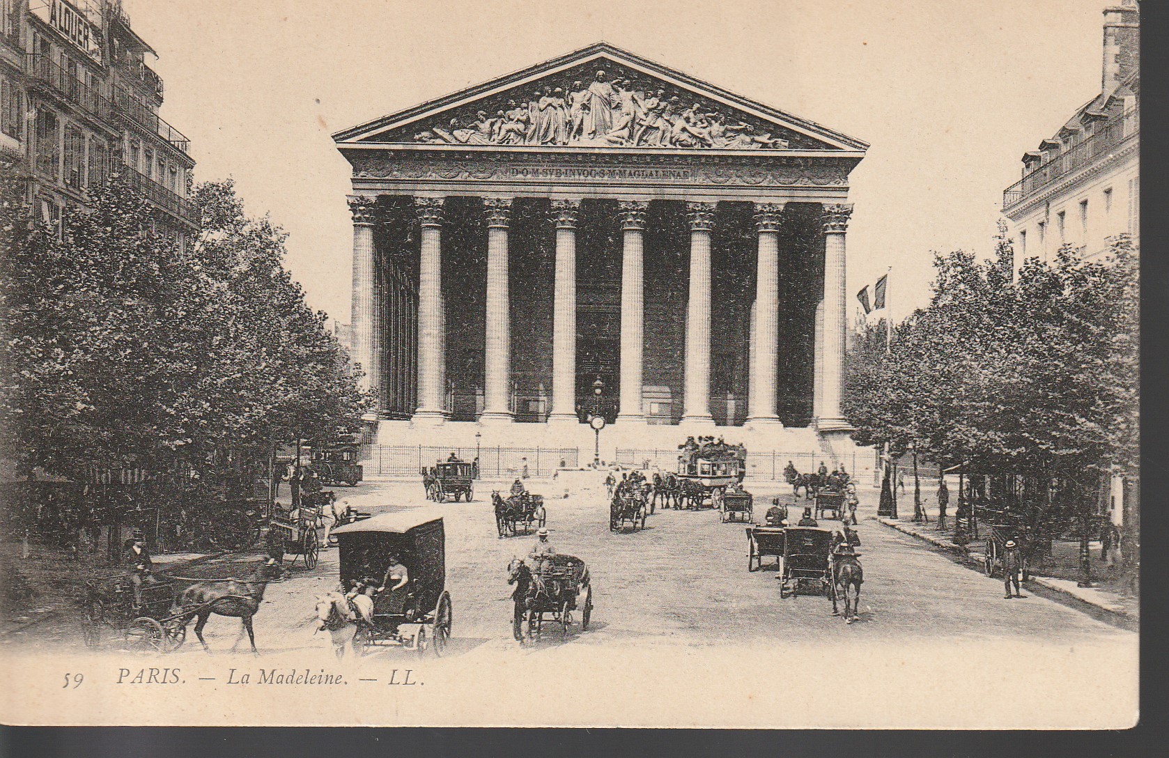 Paris La Madeleine circa 1910 Real Photo Postcard Fr Carte Postale