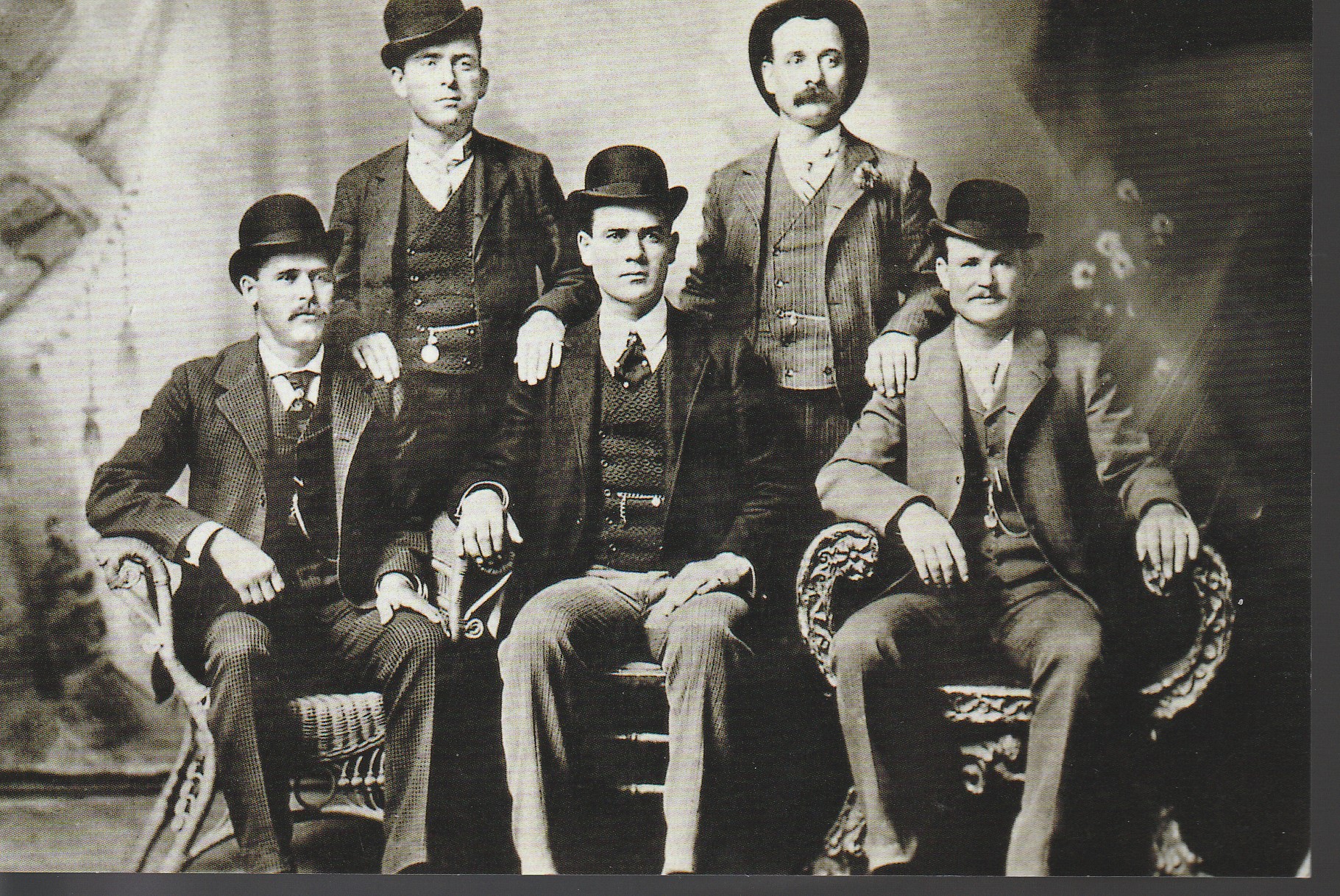 Butch Cassidy and The Wild Bunch Photo circa 1896 Bank Robbers Overszie Postcard
