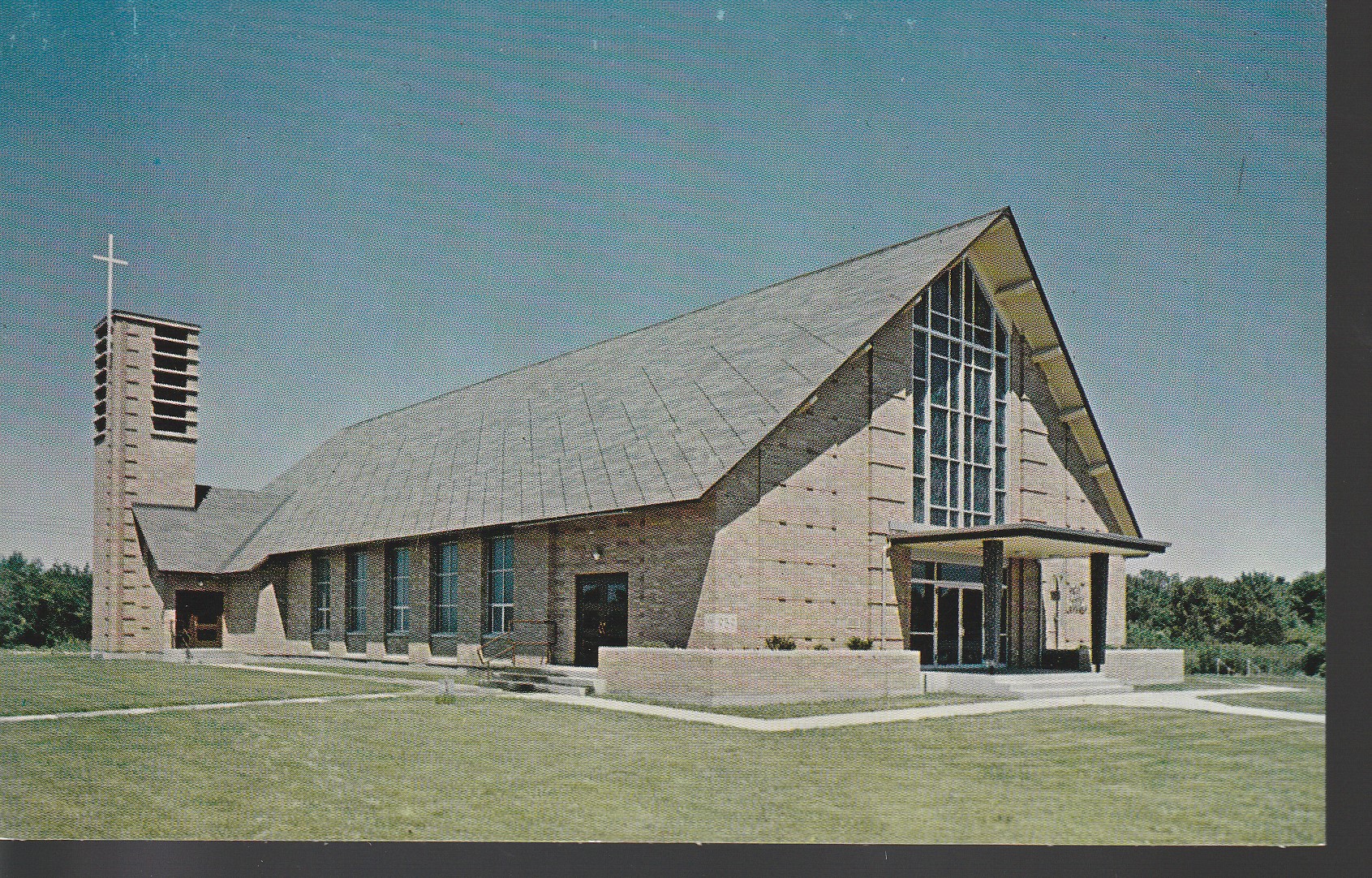 Holy Family Church Ontonagon MI 1961 Photo Postcard Unposted