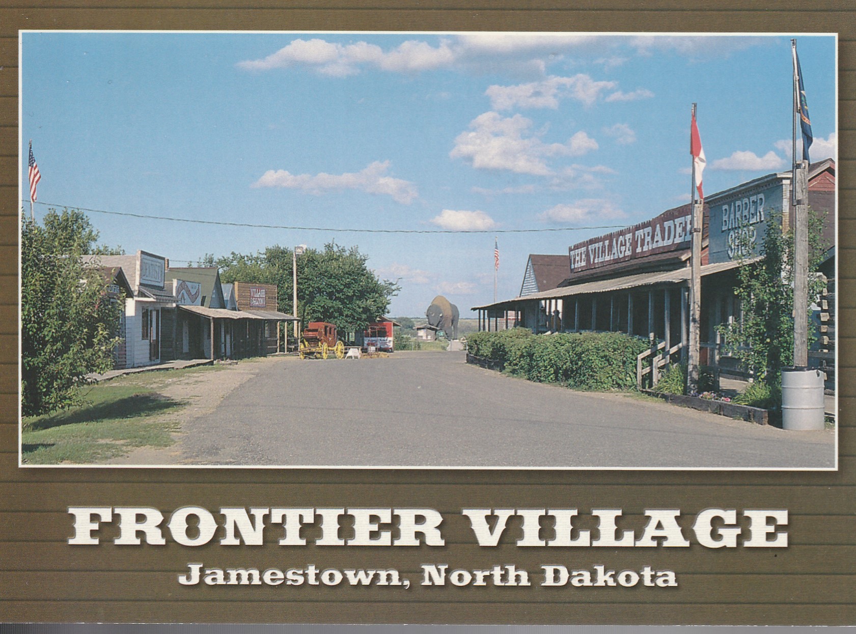 Frontier Village Jamestown, ND circa 2005 David Clobes Photo Main Street, Large Postcard