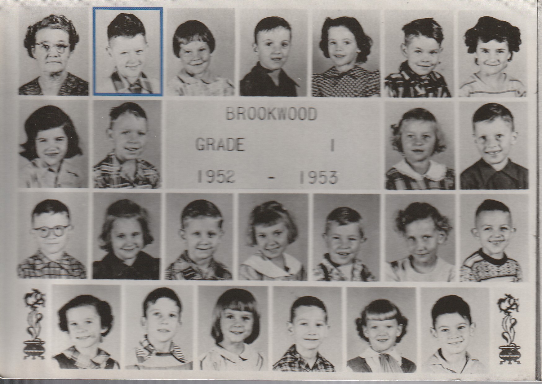 Bill Clinton First Grade Photo Brookwood School Hope AR 1952