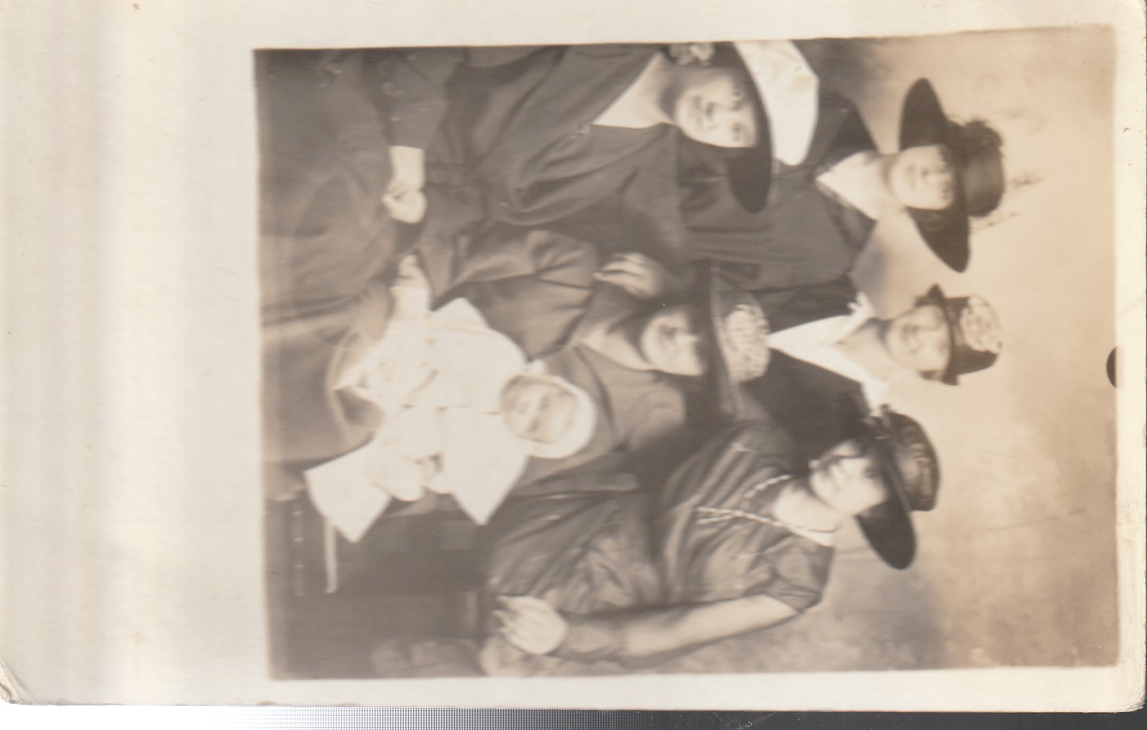 Five Ladies & Infant circa 1910 Real Photo The Day Olga Came Postcard