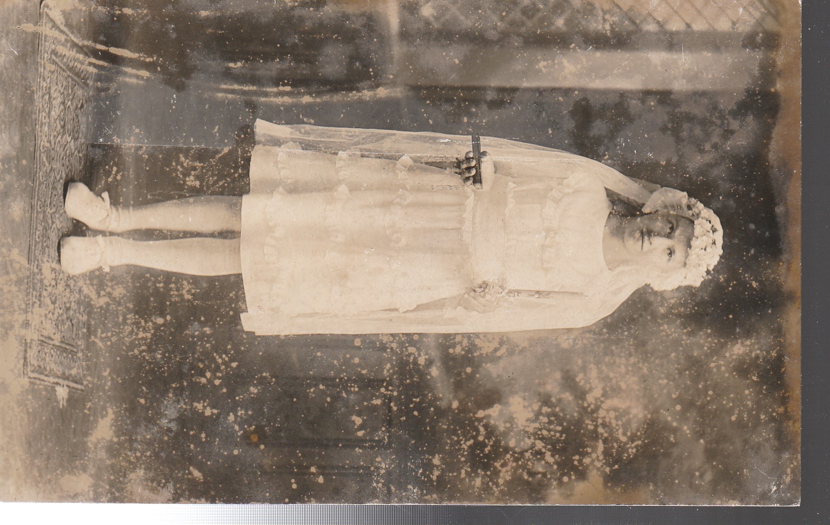 Bride Holding Cigar circa 1910 Real Photo Postcard