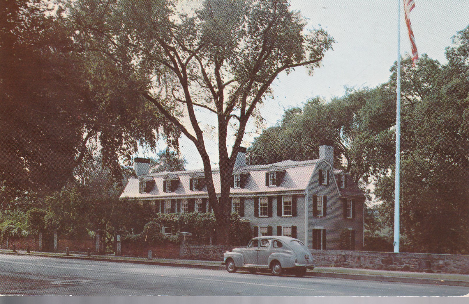 John Adams Mansion Historic Site Quincy MA circa 1950 Postcard