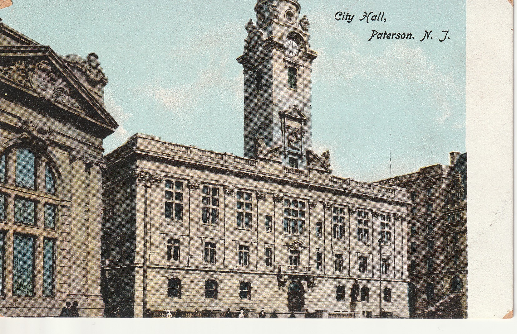City Hall Paterson NJ circa 1905 Postcard, Undivided Back Rare