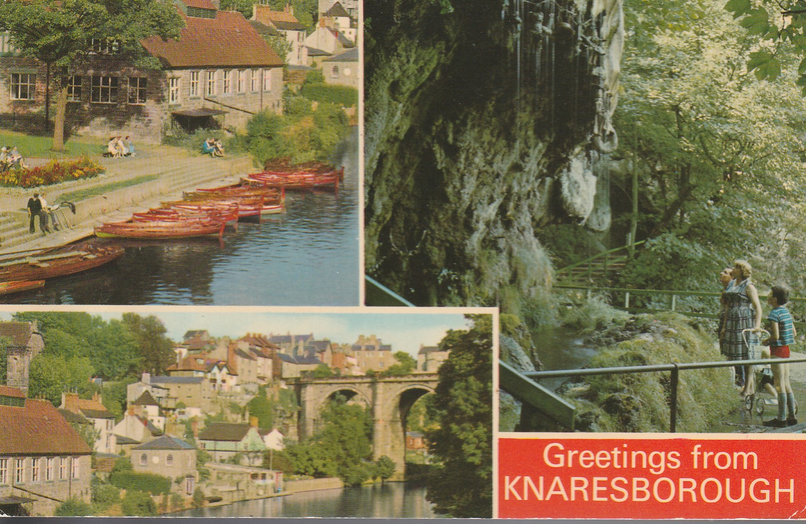 Knaresborough UK River Nidd Dropping Well Boats 4p Elizabeth II 1972