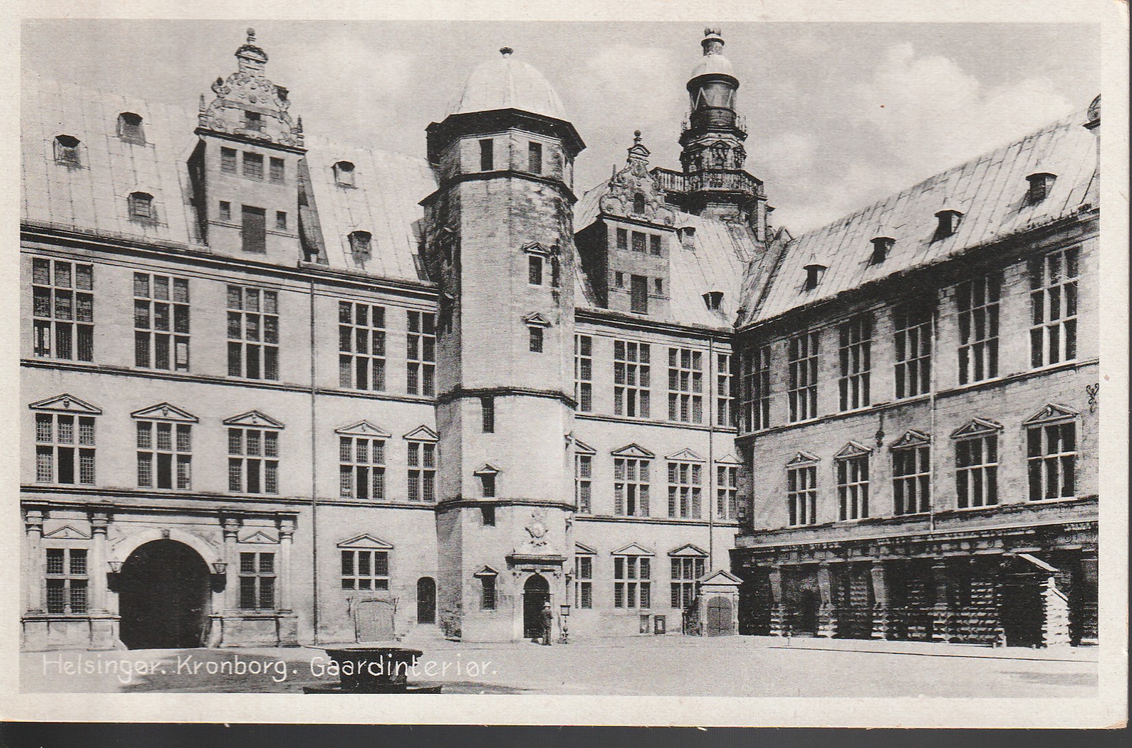 Kronborg Castle Helsingor Denmark Gaardinterior circa 1930 Real Photo Postcard