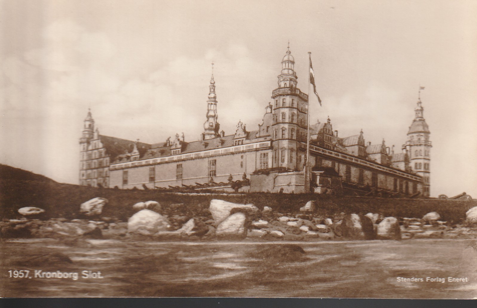 Kronborg Slot Castle Helsingr, Denmark circa 1930 Rendering Stenders Forlag Postcard