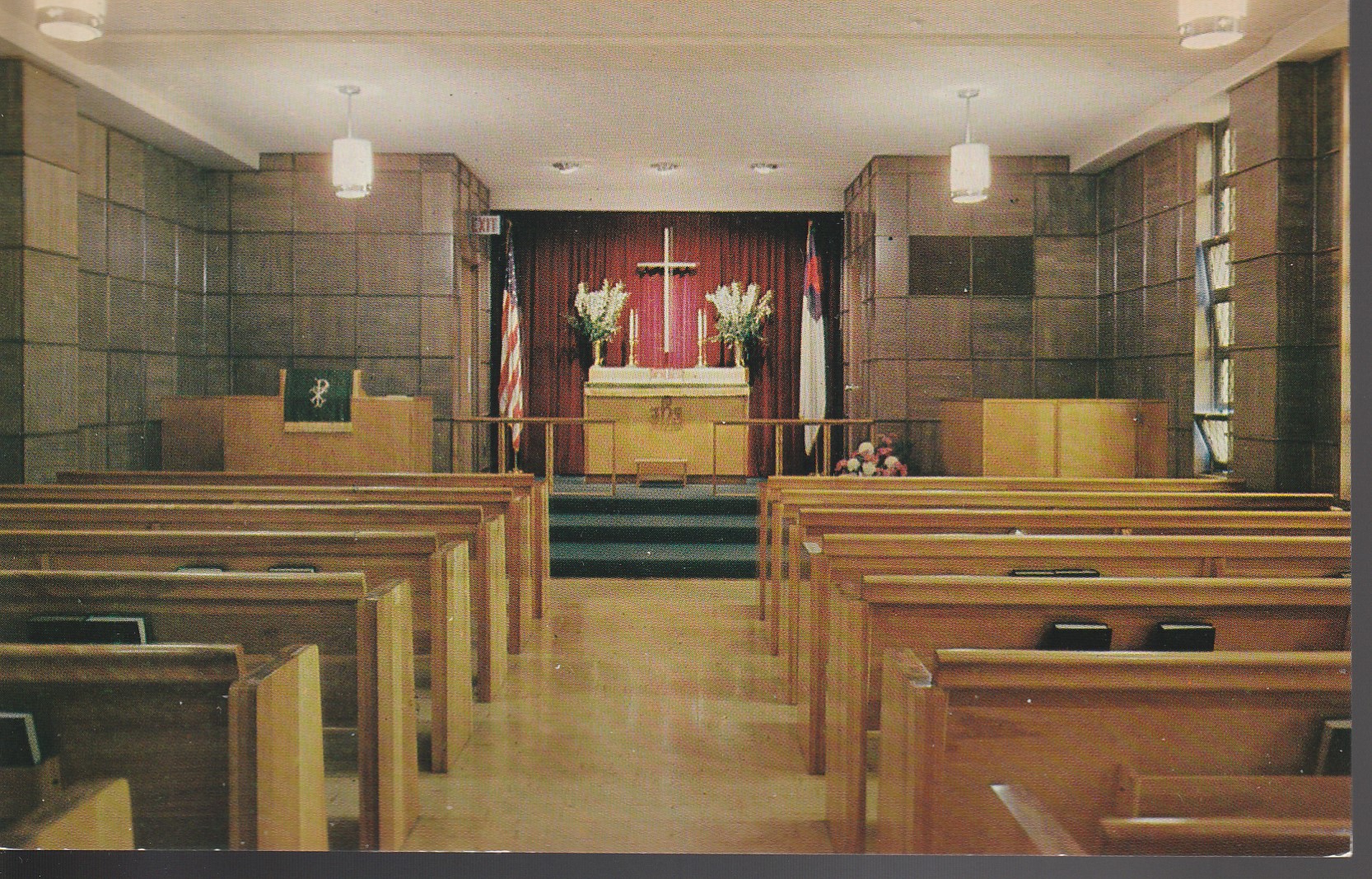 Lutheran Hospital Chapel Moline IL 1957 Photo Postcard