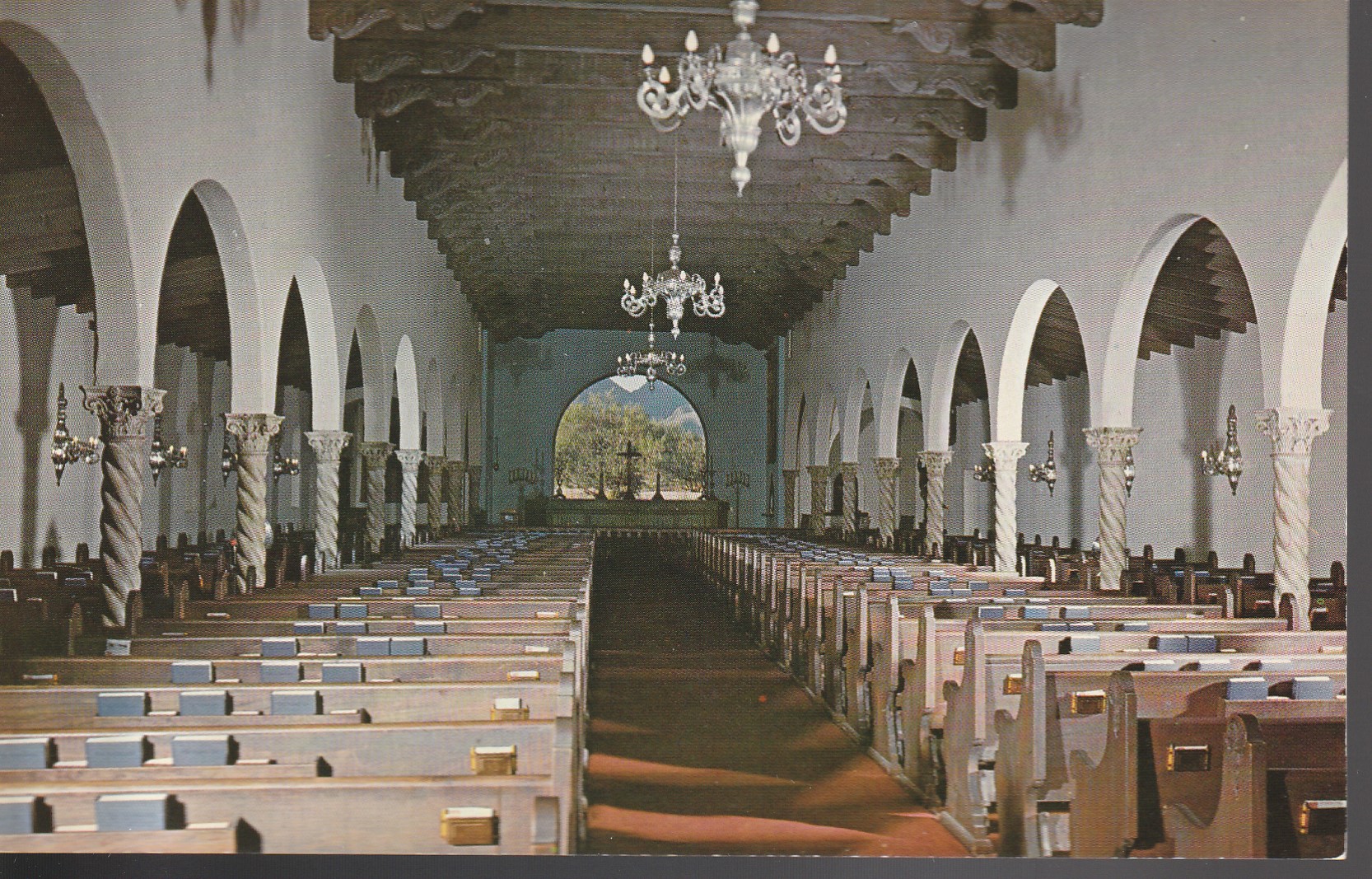 St. Philip's In The Hills Episcopal Church Tucson AZ, Corbeled Ceiling, circa 1960 Postcard