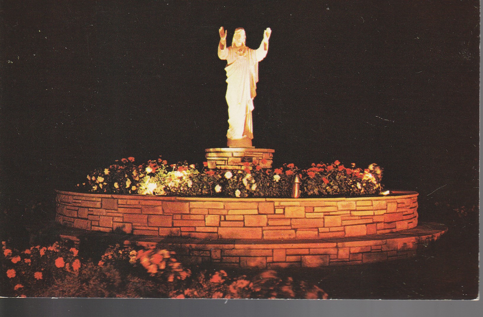 Sacred Heart Church Shrine Along Shores of Lake Huron Oscoda MI circa 1955 Photo Postcard