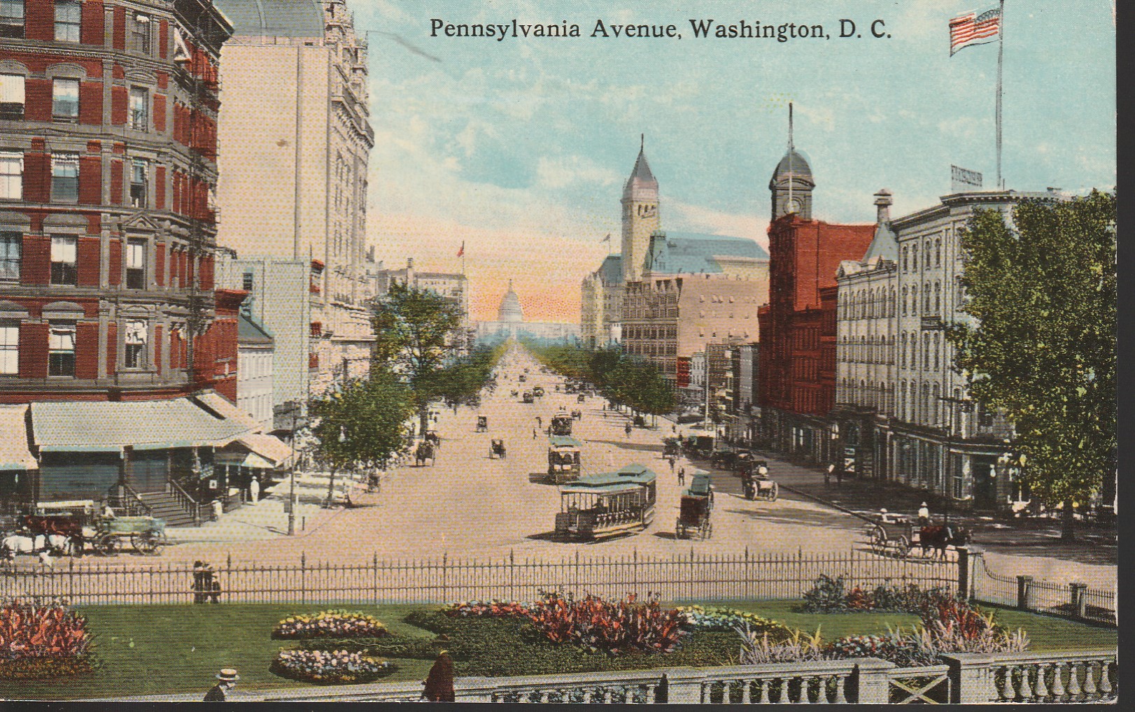 Washington DC Pennsylvania Avenue circa 1915, Postcard