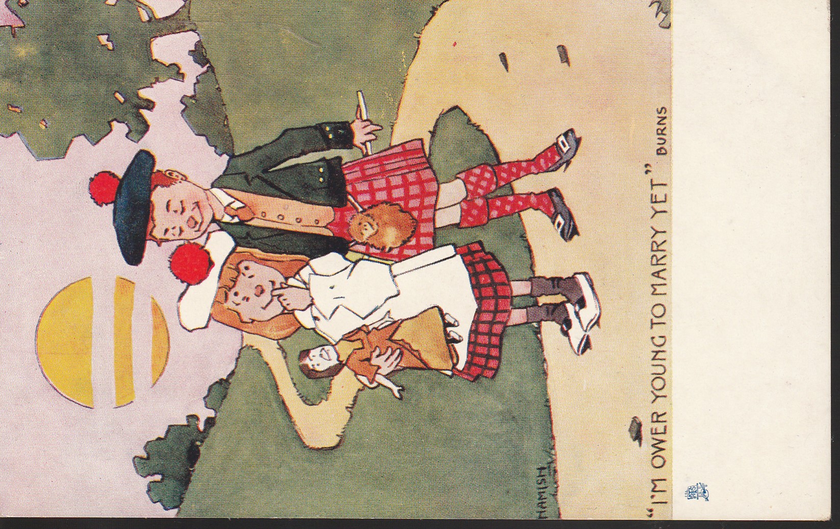 Tuck Highland Laddie Series 1907 I'm Ower Young To Marry Yet Hamish Art Postcard