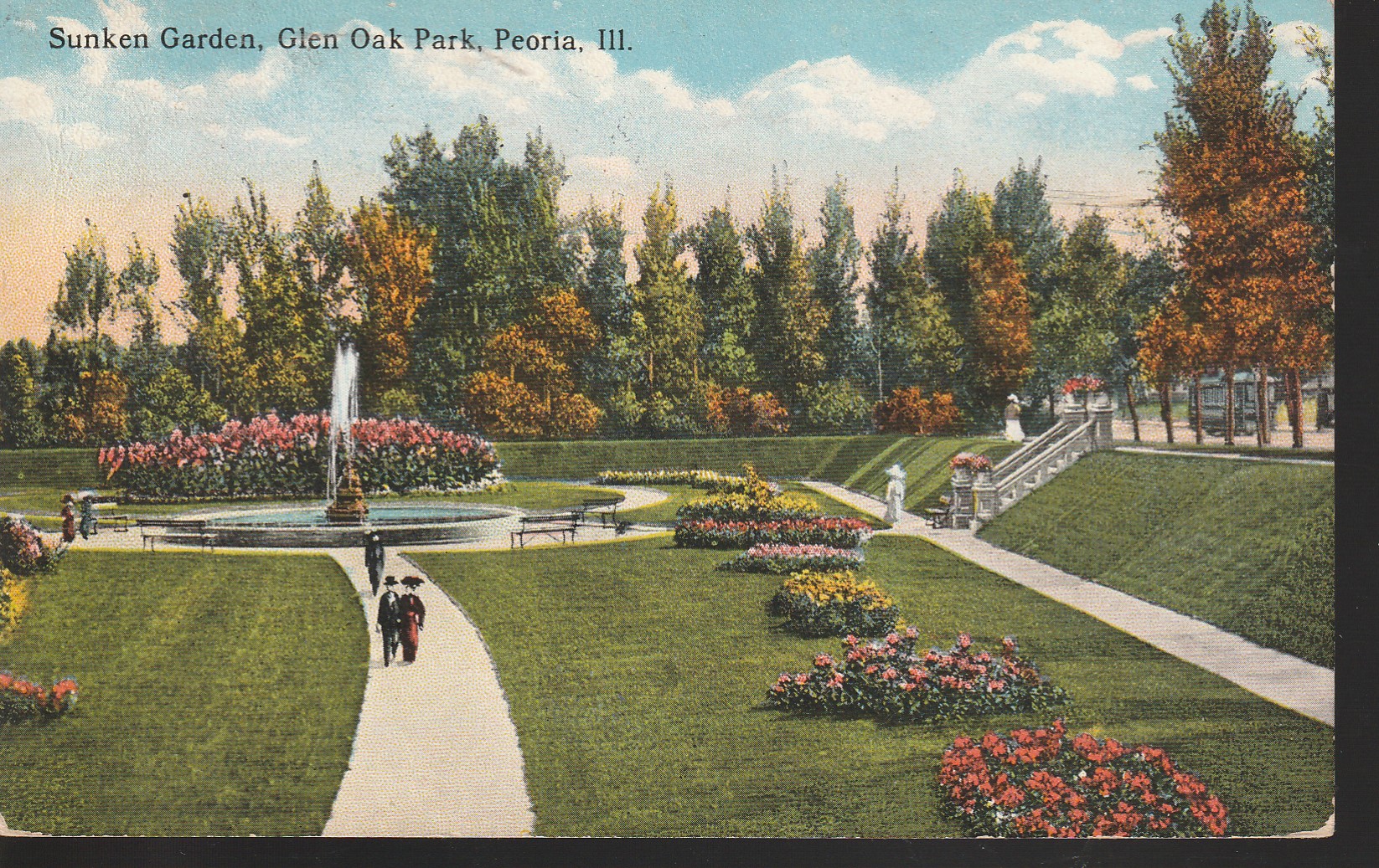 Sunken Garden Glen Oak Park Peoria IL 1920 1 Washington