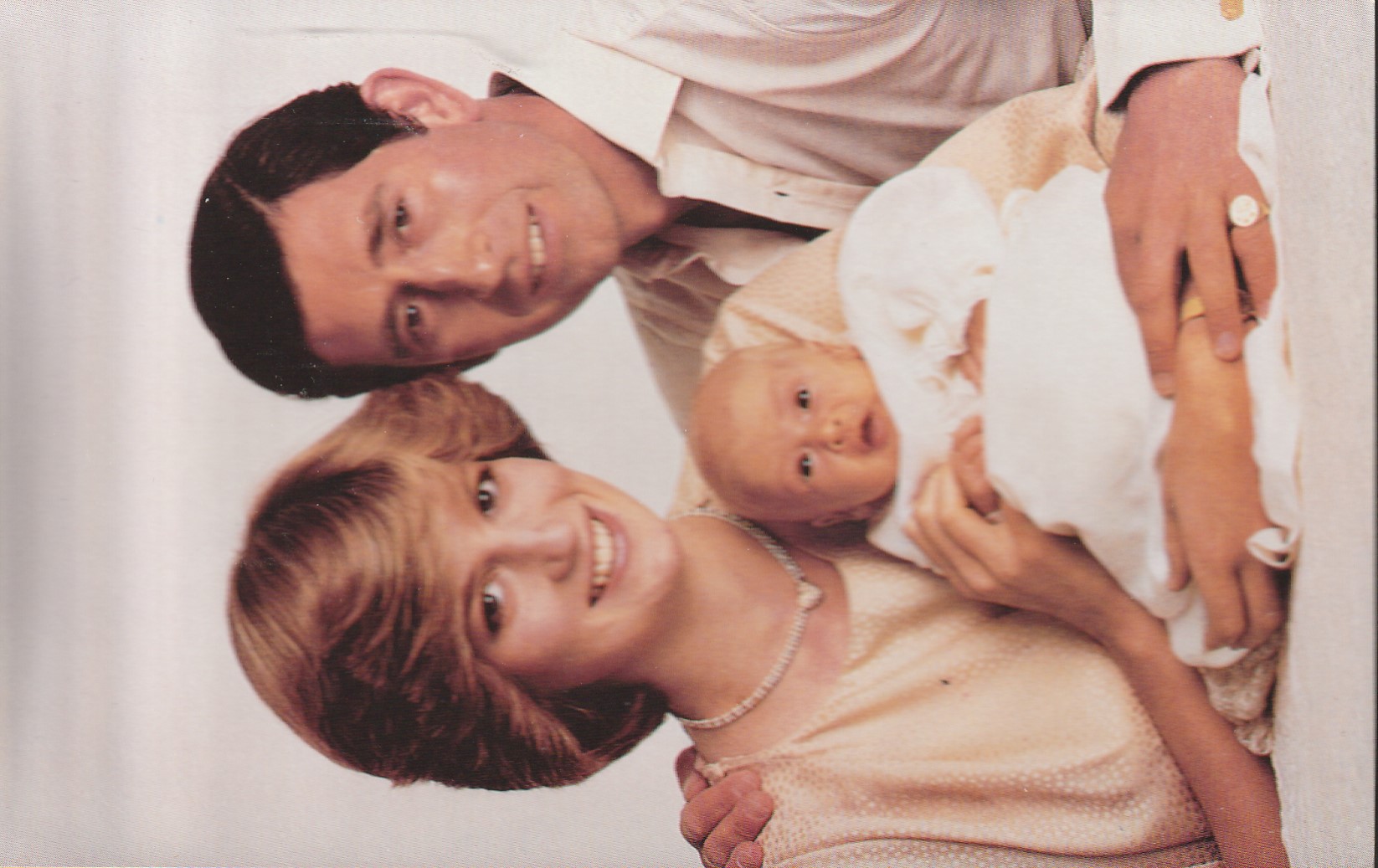 Prince Charles & Diana with Infant Prince William 1982 1st Anniversary Postcard