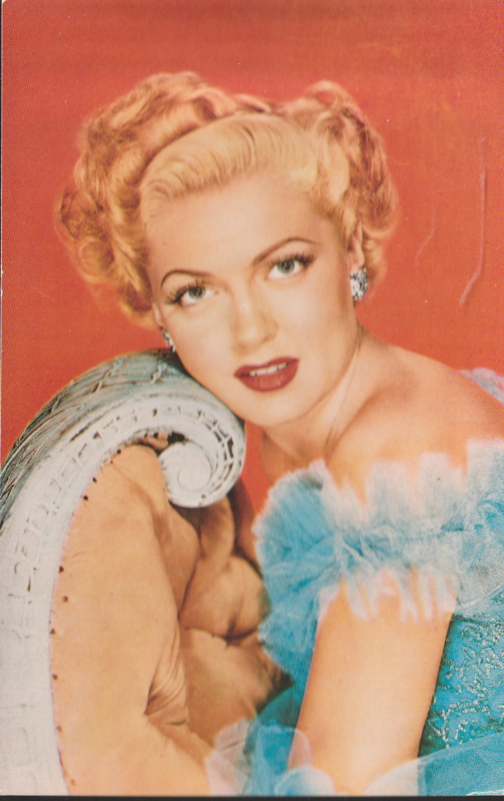 Lana Turner Actress (1921-1995) Portrait Postcard circa 1990