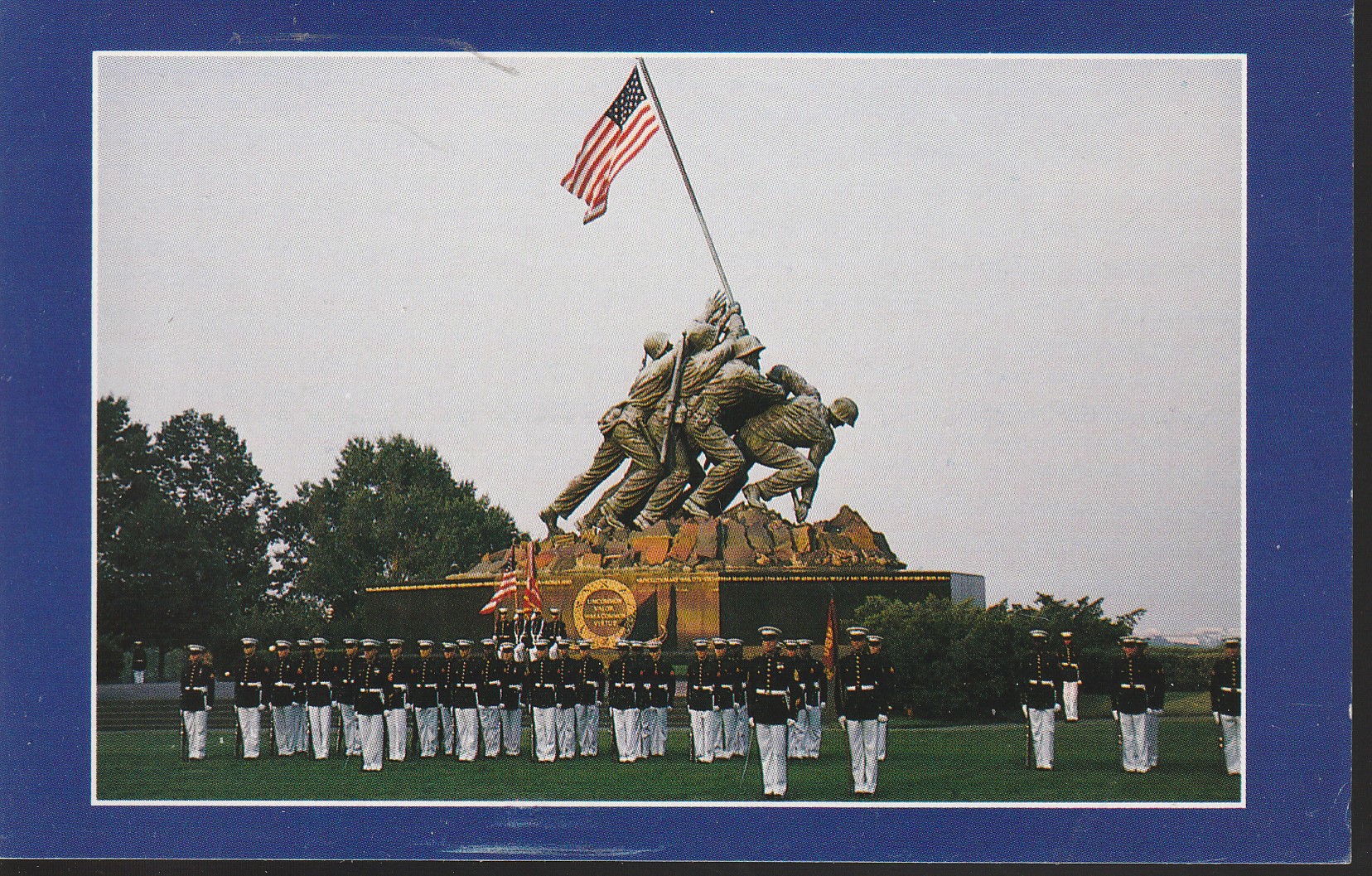 Iwo Jima Memorial Marines WWII circa 1990 Judy Rolfe Photo Postcard
