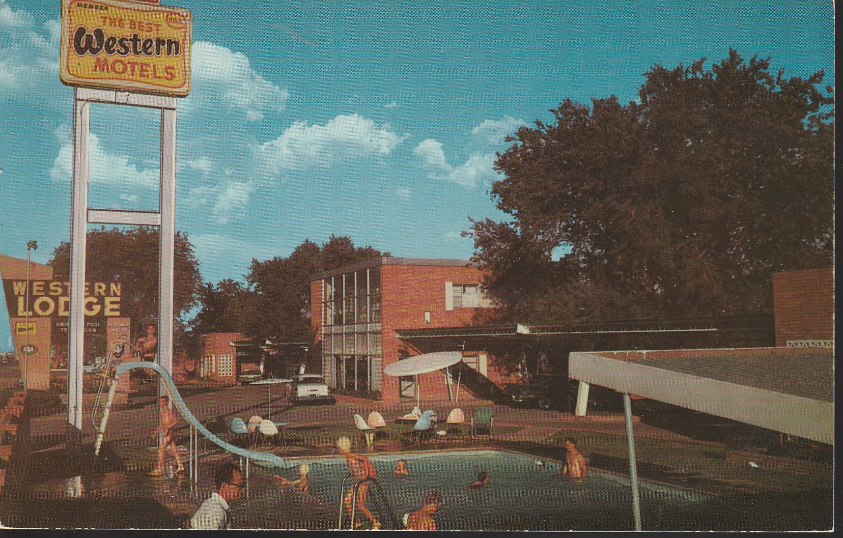 Western Lodge Motel Van Horn TX circa 1955 Postcard