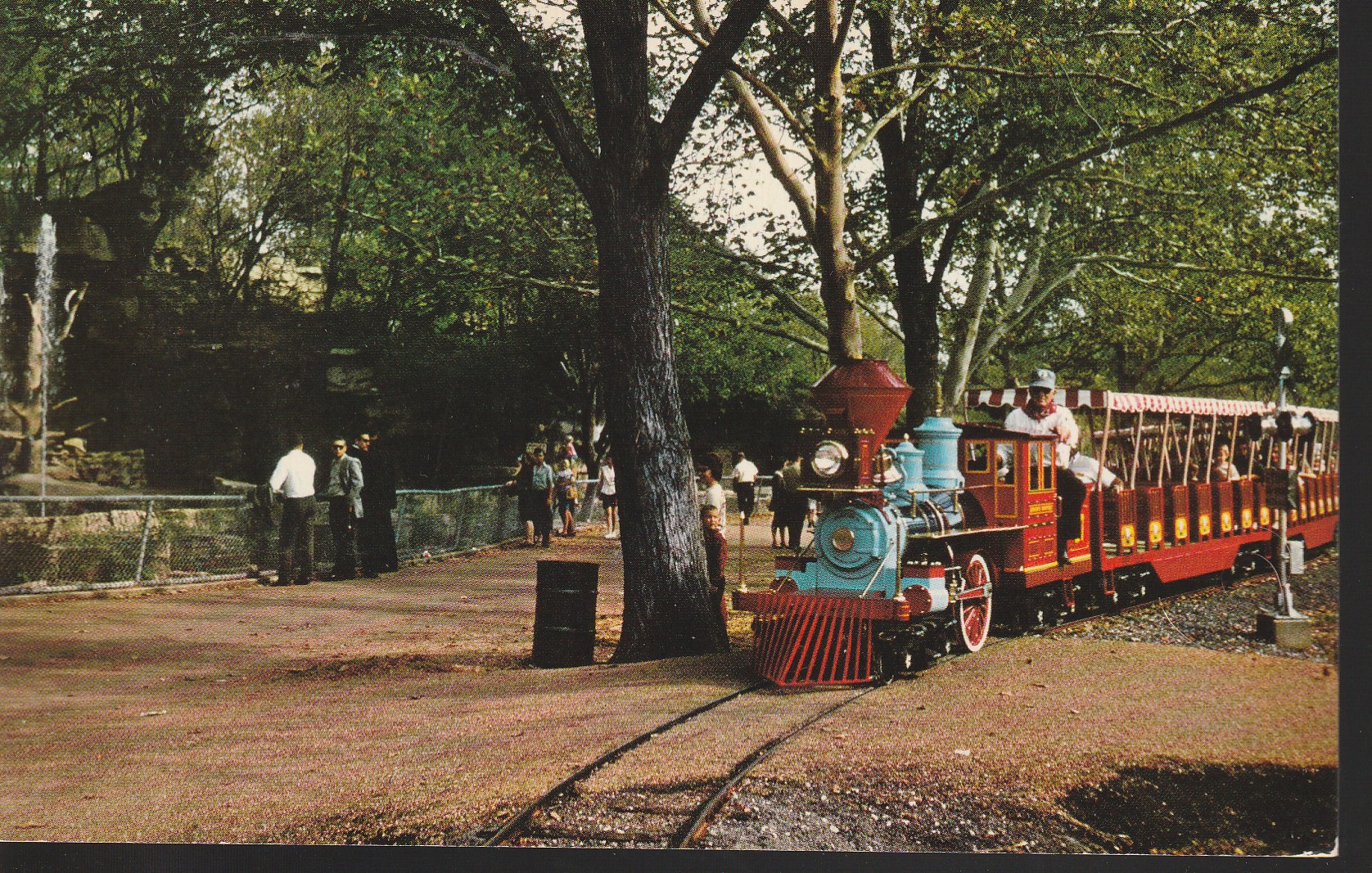 Zoo Line Railroad St Louis MO Zoo 1969 Photo Postcard