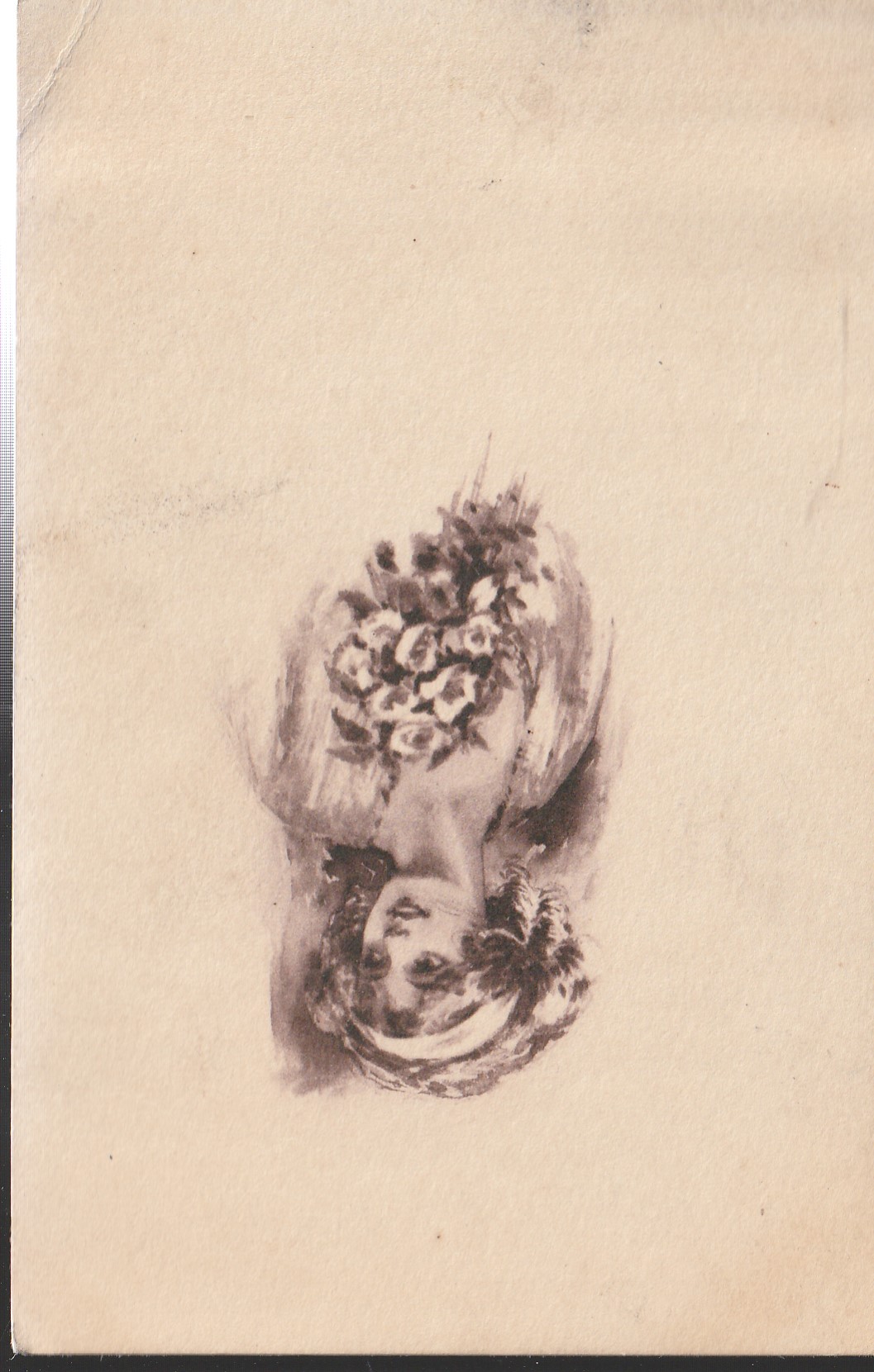 Sepia Art Girl 1912 Art Postcard 1 Washington