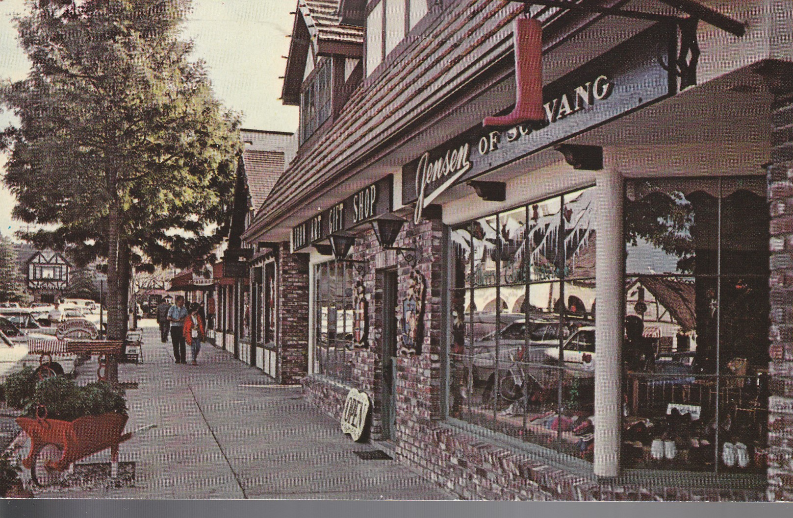 Solvang CA Copenhagen Drive Street Scene circa 1960 Photo Postcard