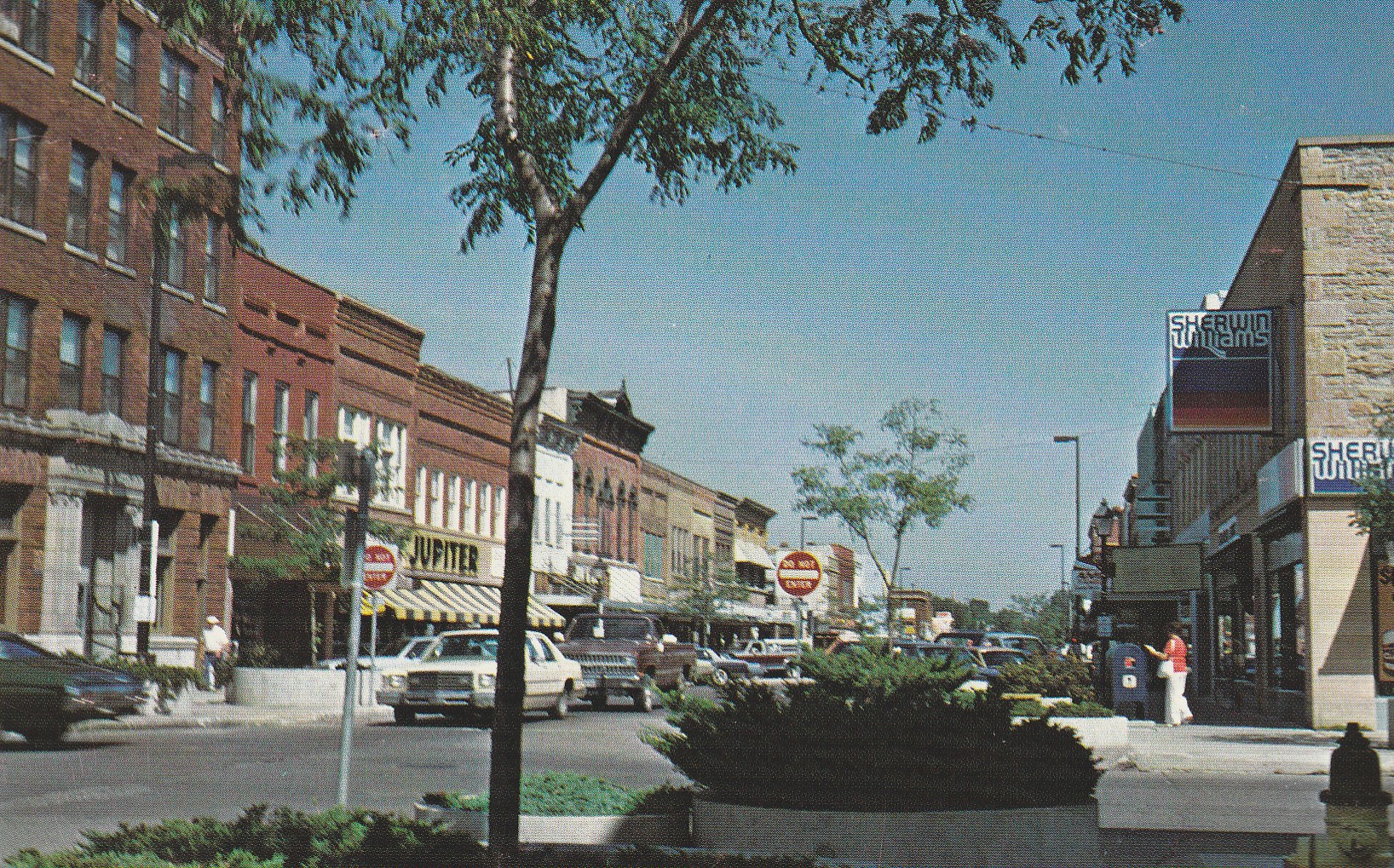 Faribault MN Street Scene circa 1980 Photo Postcard