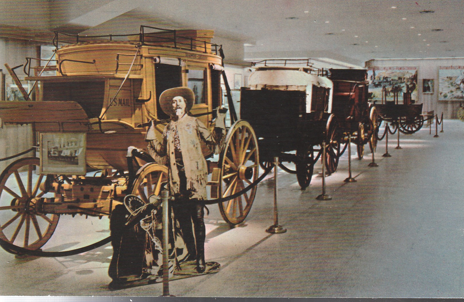Buffalo Bill Museum Cody WY Stage Coach Historical Center Vintage Postcard Rare