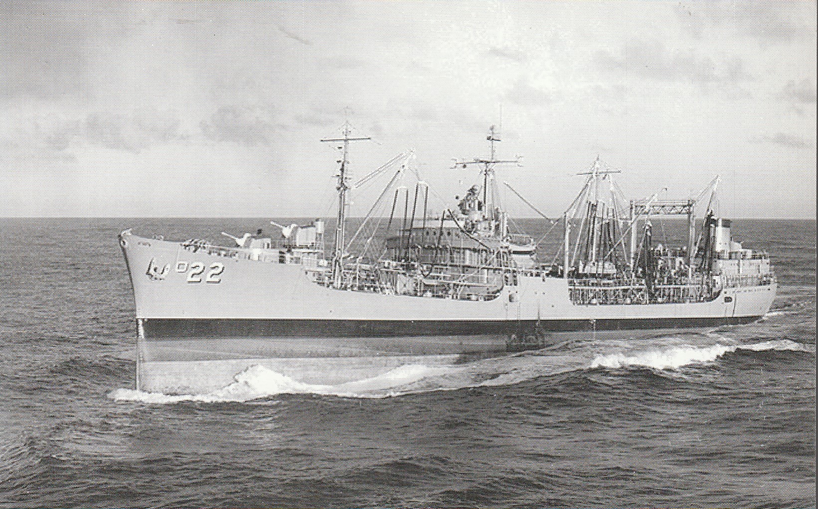 USS Cimarron AO-22 Oil Tanker WWII Korea Vietnam 1965 Navy Photo Rare