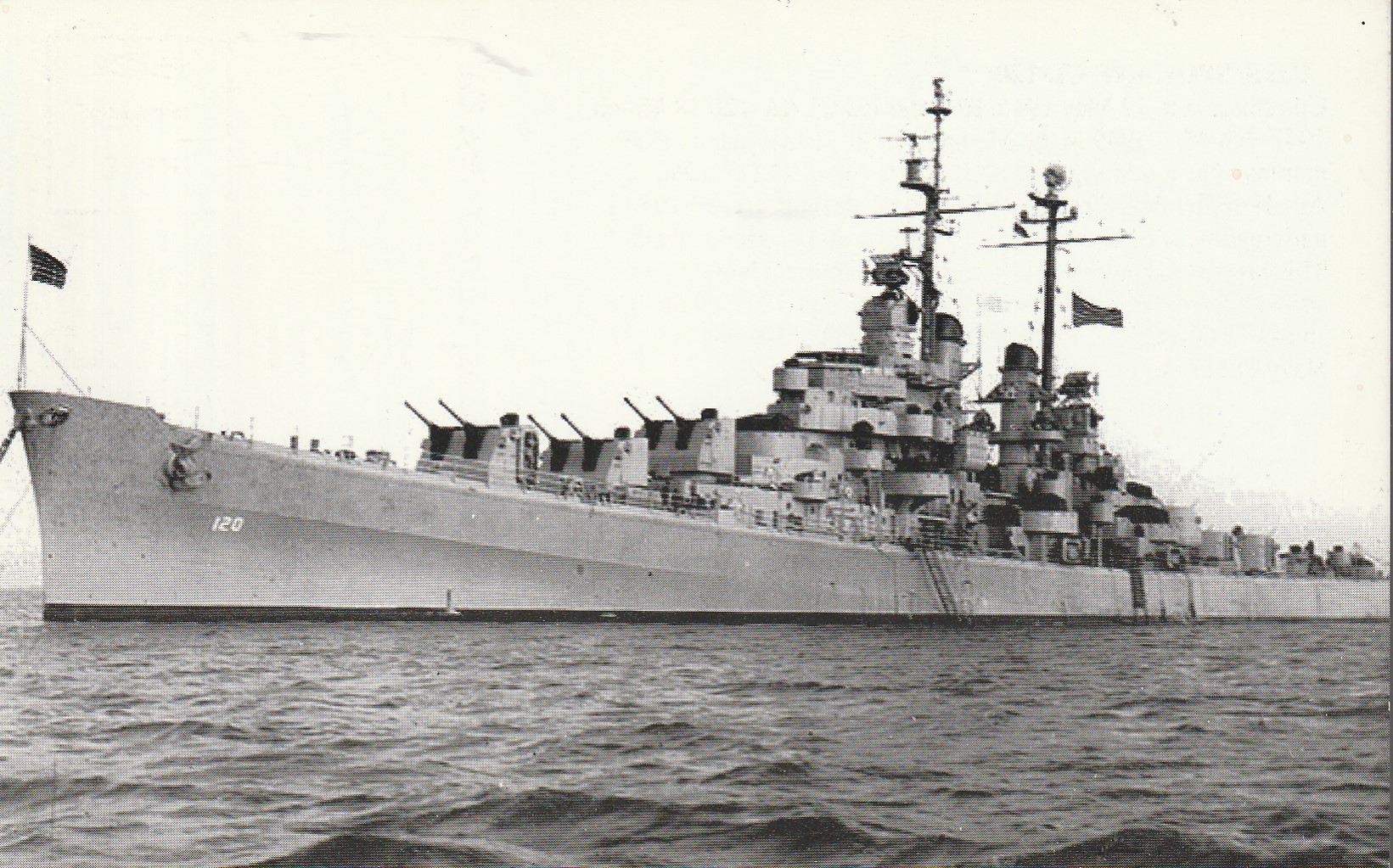 USS Spokane CL-120, 1946 Navy Photo Postcard WWII Mediterranean & Training 1972