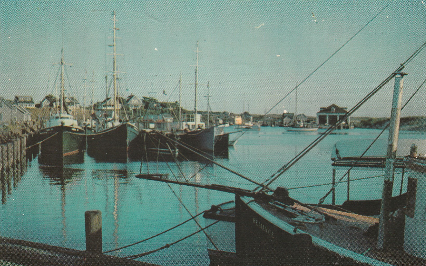 Menemsha Basin Safe Harbor Martha's Vineyard Is MA Vintage Photo Postcard circa1975