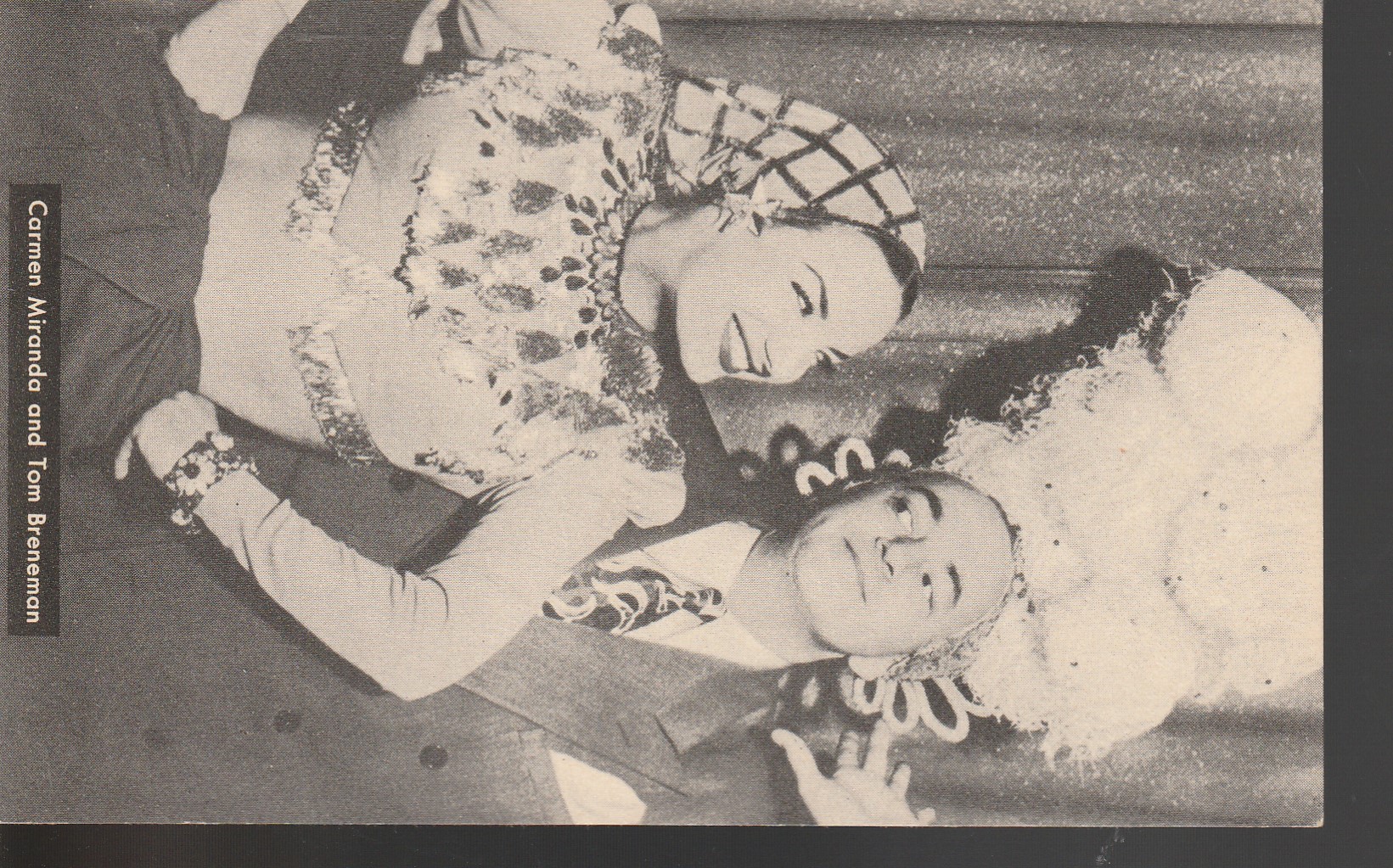 Carmen Miranda Tom Breneman ABC Breakfast In Hollywood 1945 Radio Ad Photo Postcard