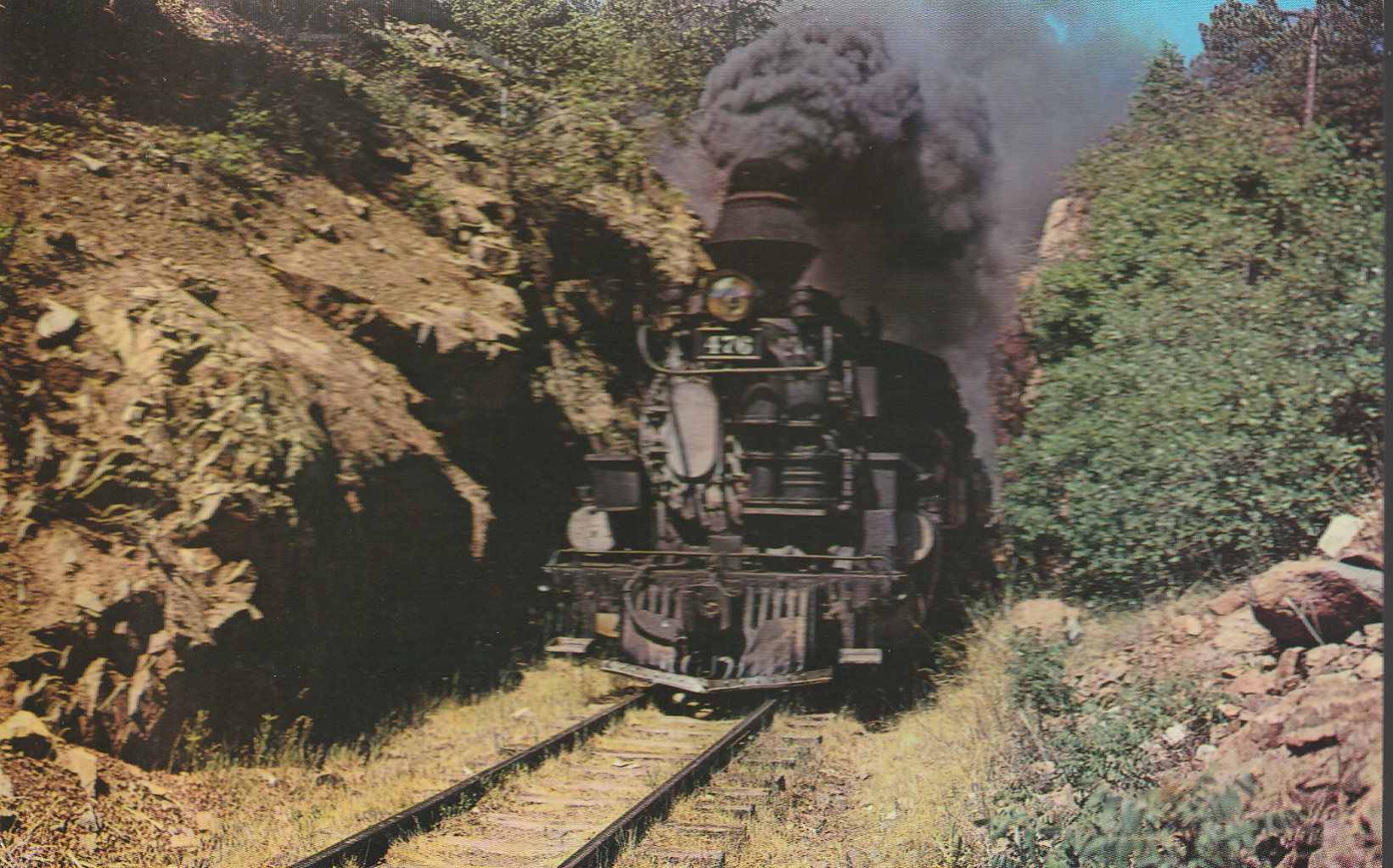 Silverton CO Narrow Gauge Railroad Rockwood Cut circa 1960 Rare Postcard