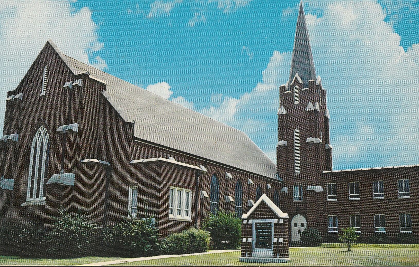 Ripley MS First Baptist Church East Pine St circa 1960 Vintage Postcard RareP