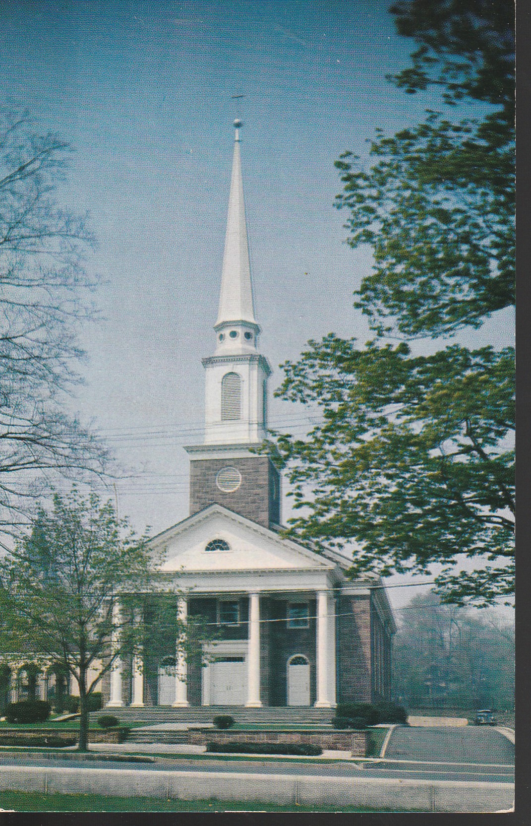 Madison NJ Presbyterian Church circa 1955 Vintage Photo Postcard