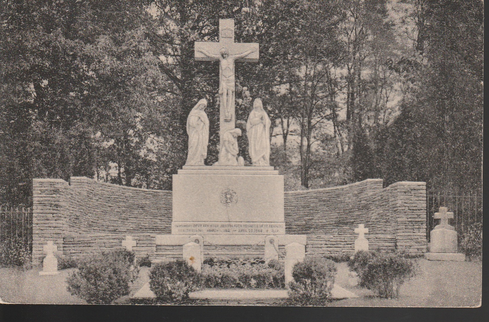 Denville NJ Msgr. Joseph R Joch Monument 1957 St Francis Health Resort Postcard