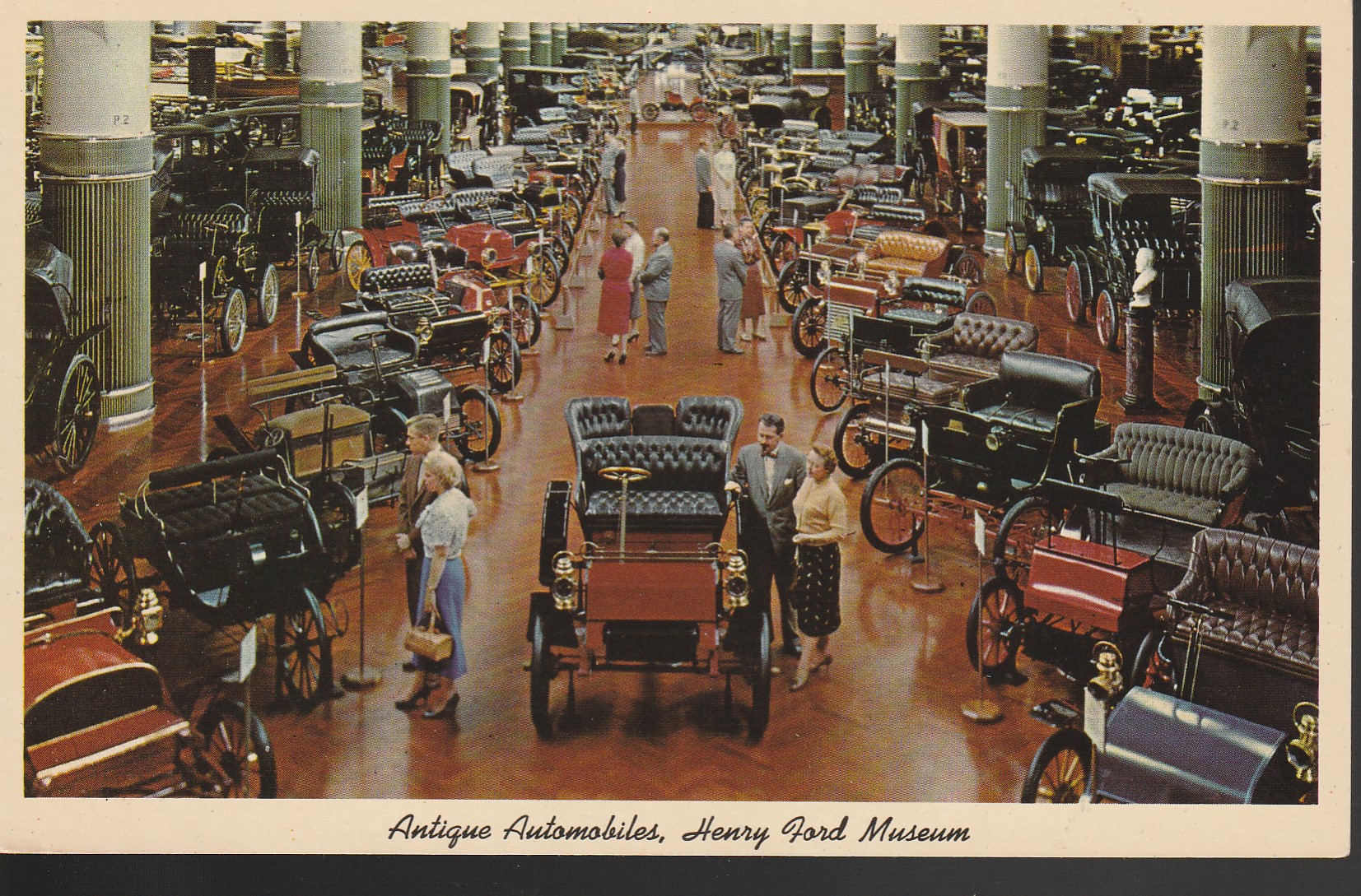 Henry Ford Museum Dearborn MI circa 1955 Antique Autos Photo Postcard
