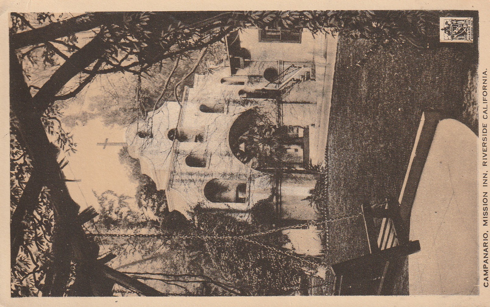 Riverside CA Campanario Glenwood Mission Inn 1929 Vintage 1 Franklin Postcard