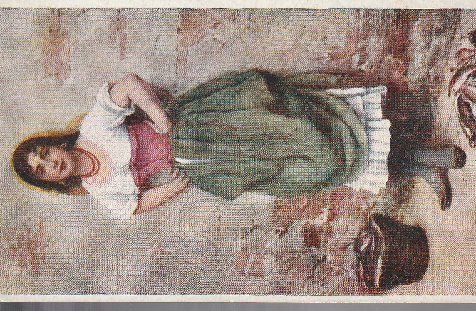 Eugene de Blaas Neapolitan Fisher Girl 1936 Art Postcard Rare