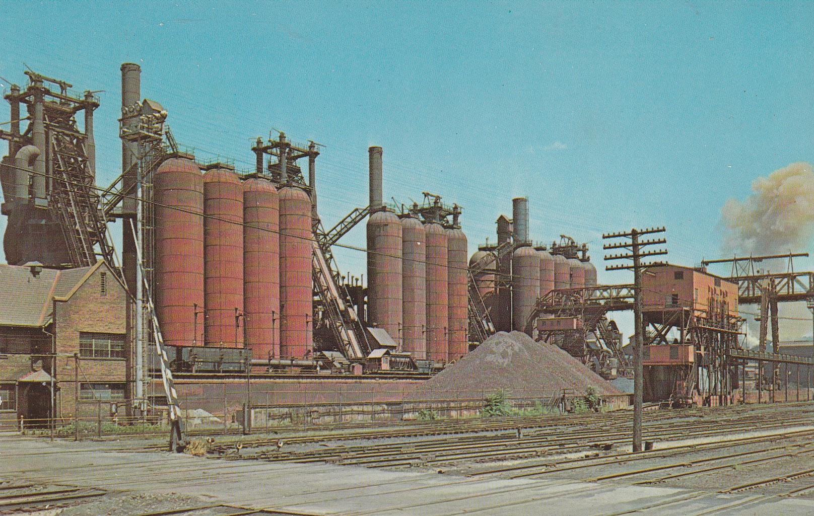 National Tube Co Blast Furnaces McKeesport PA circa 1960 Photo Postcard