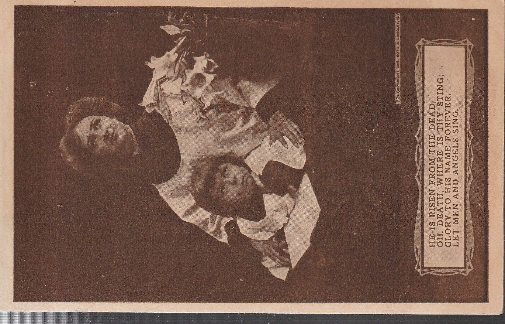 Easter Greeting 1913 Sepia Photo (1 Balboa 1513)