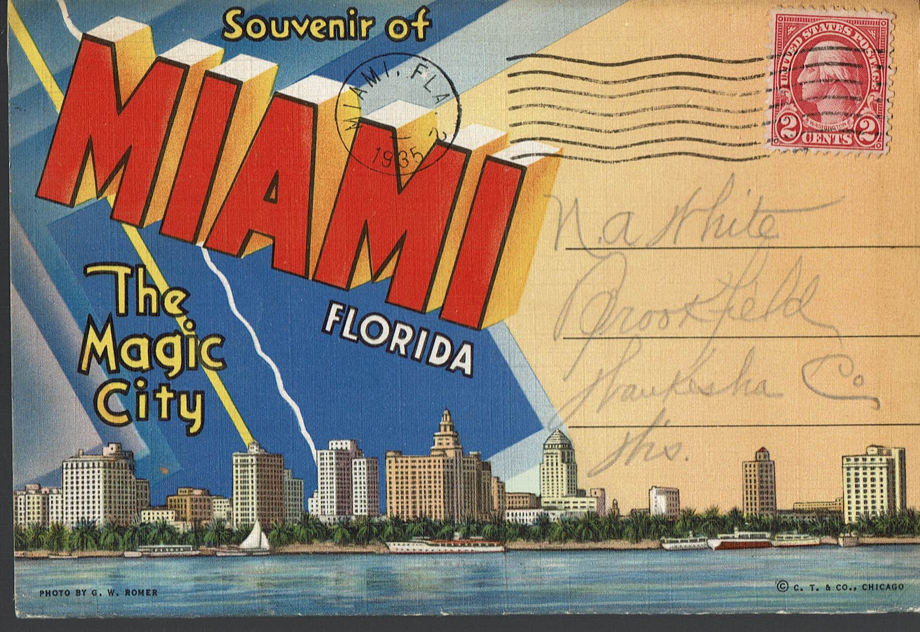 Miami Florida The Magic City: Vintage Postcard Book